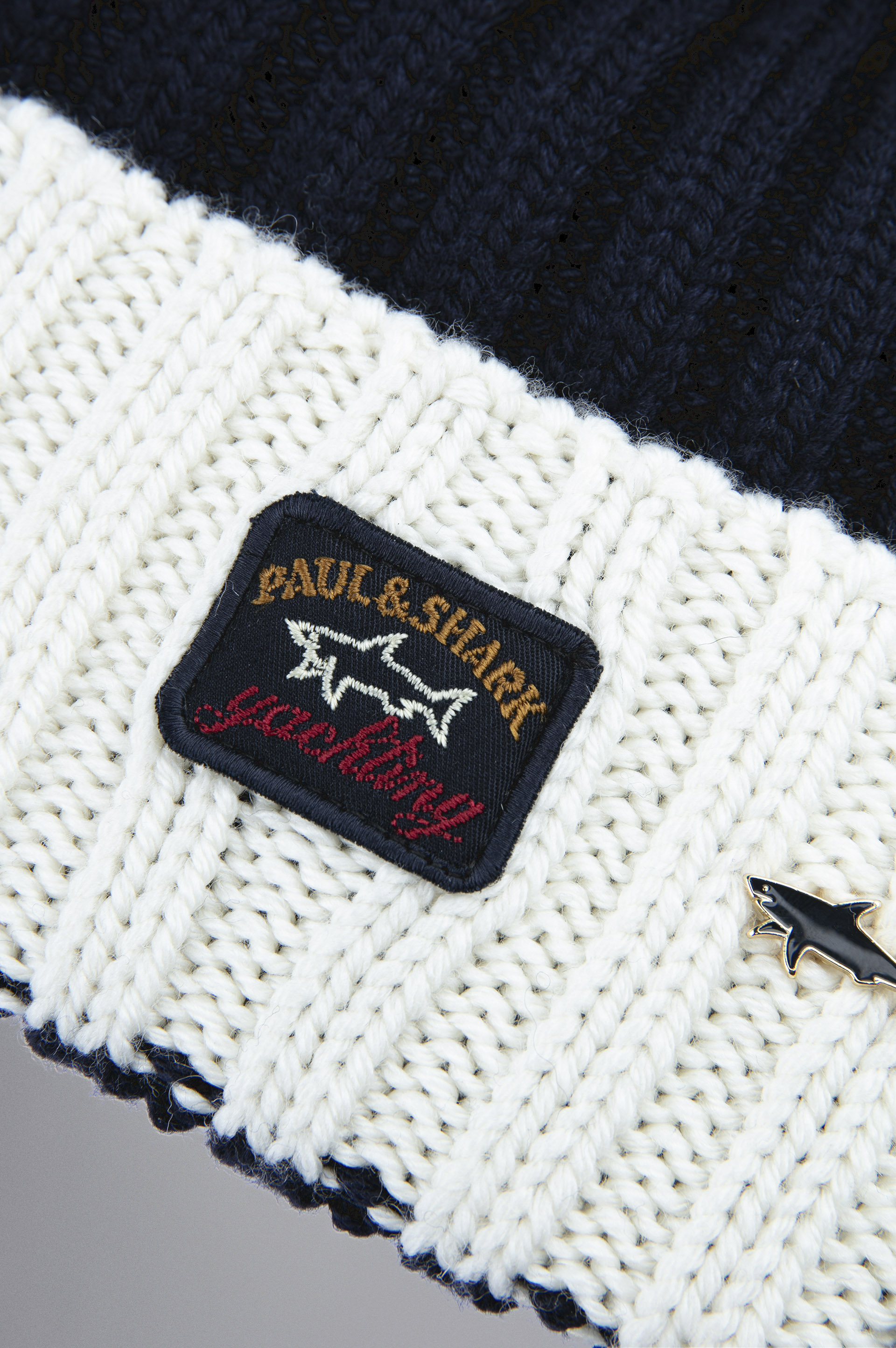 paul and shark beanie grey