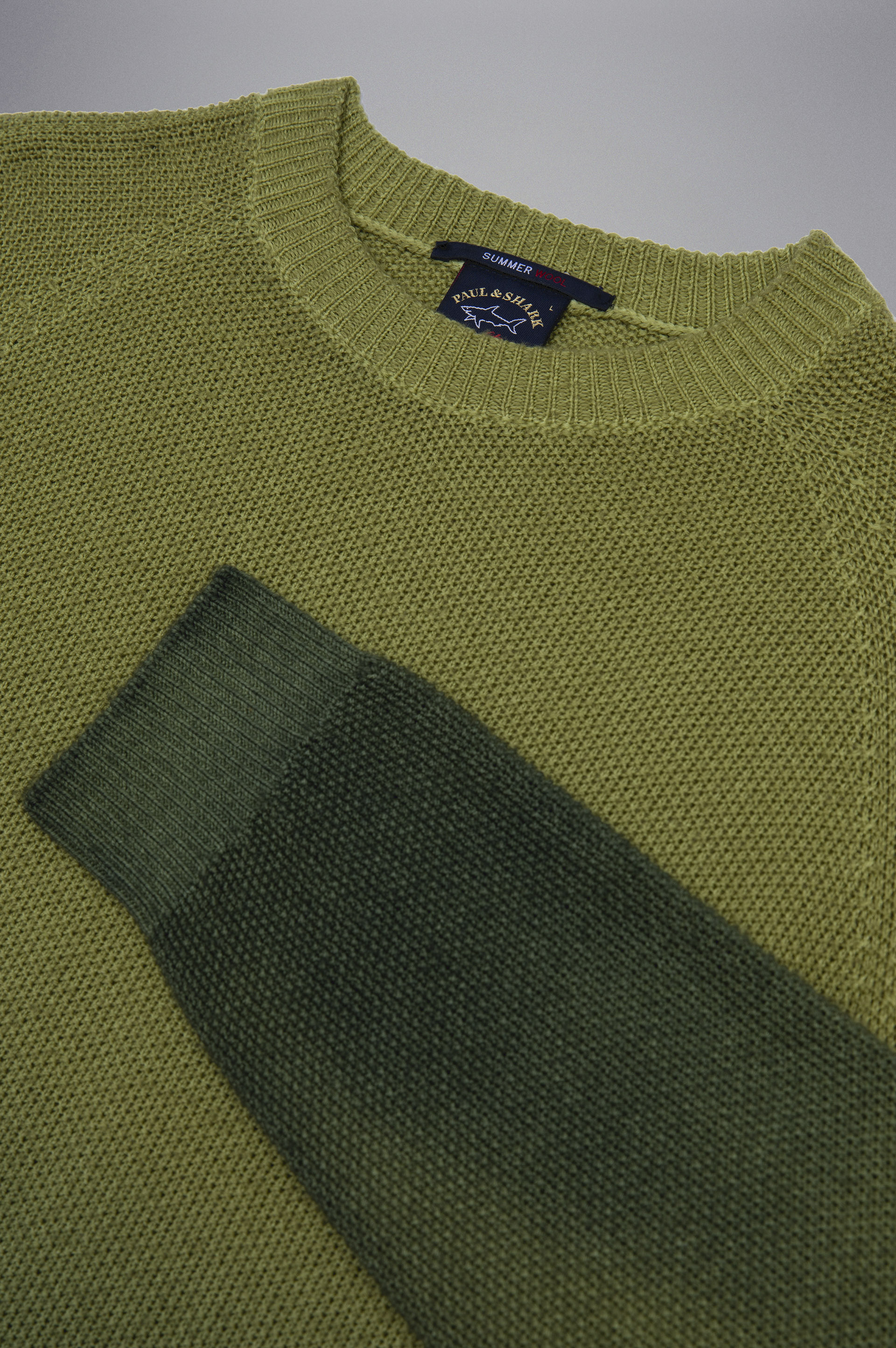 Garment dyed Summer Wool crewneck Sweater image number 5