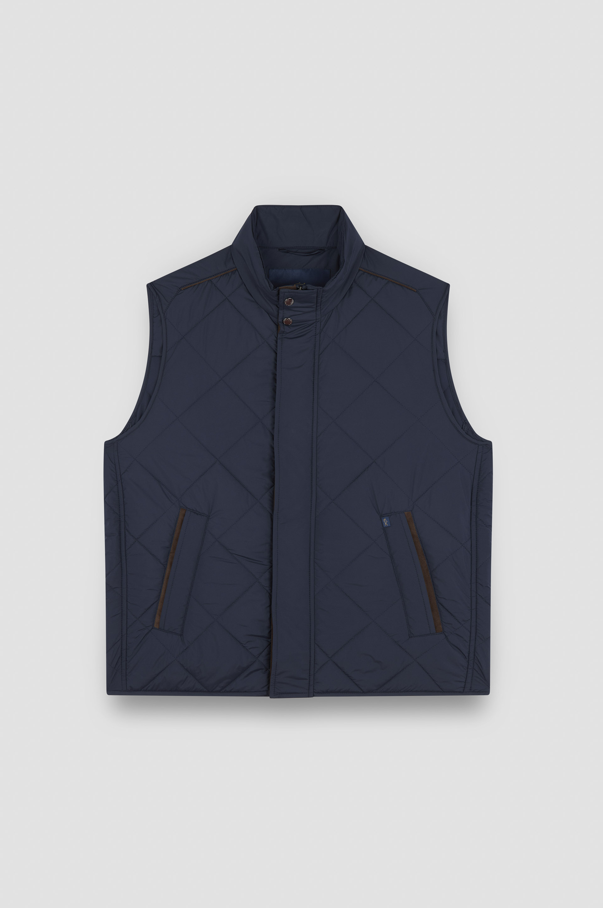 Quilted Vest with Alcantara® details image number 1 Quilted Vest with Alcantara® details image number 1