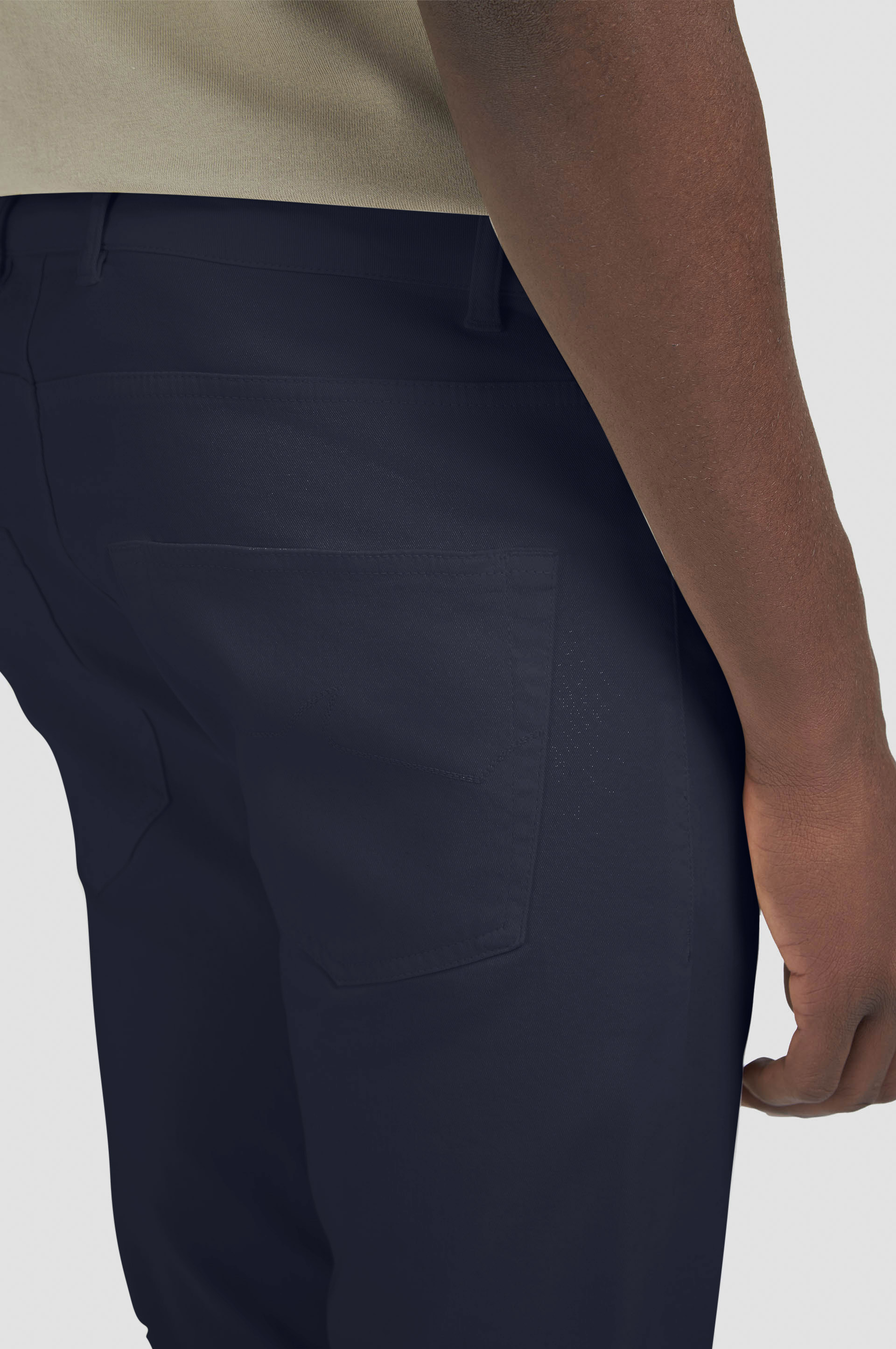 Pantalon 5 poches en coton stretch image number 4 Pantalon 5 poches en coton stretch image number 4