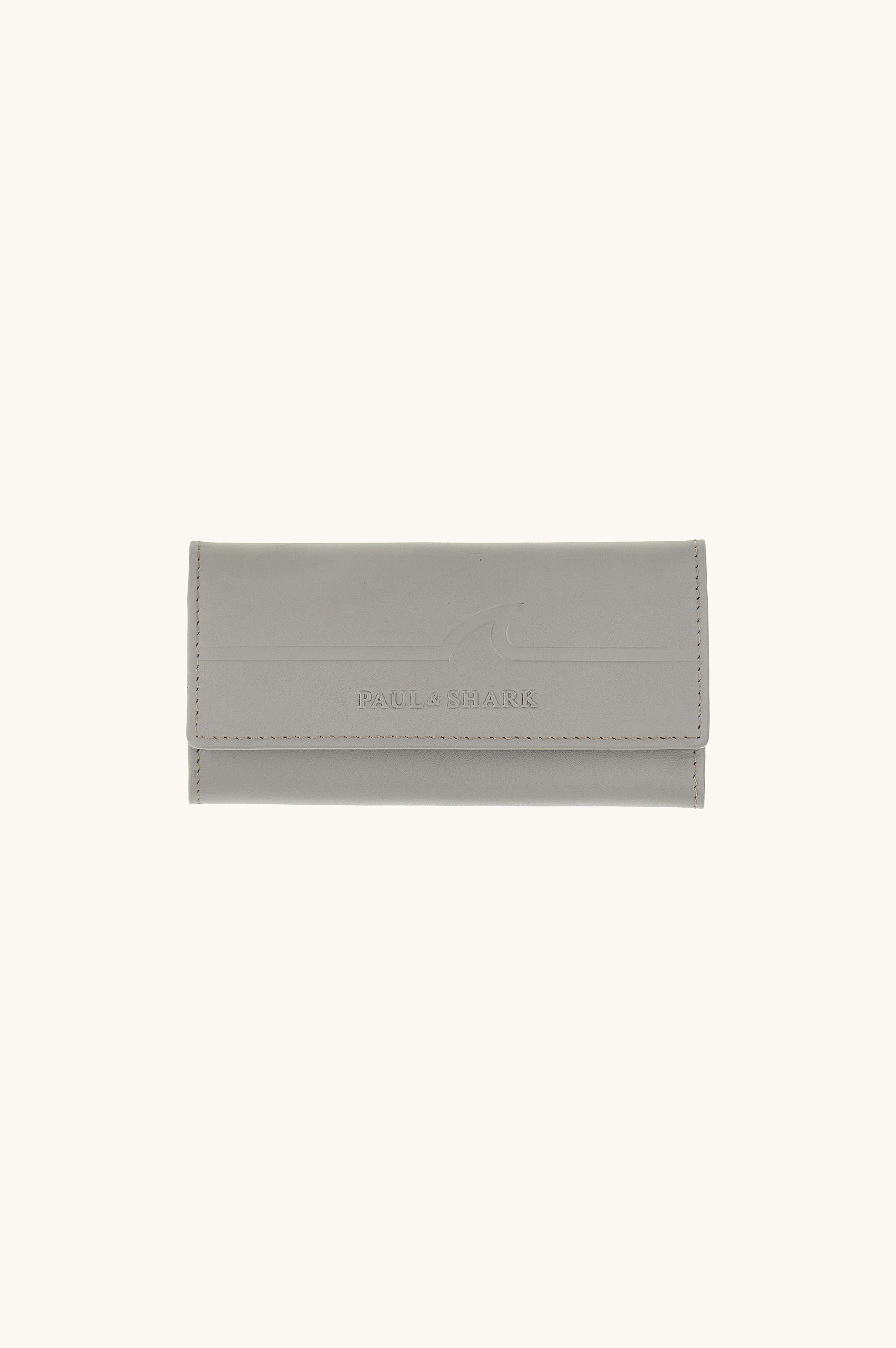 Fin embossed leather keychain image number 0
