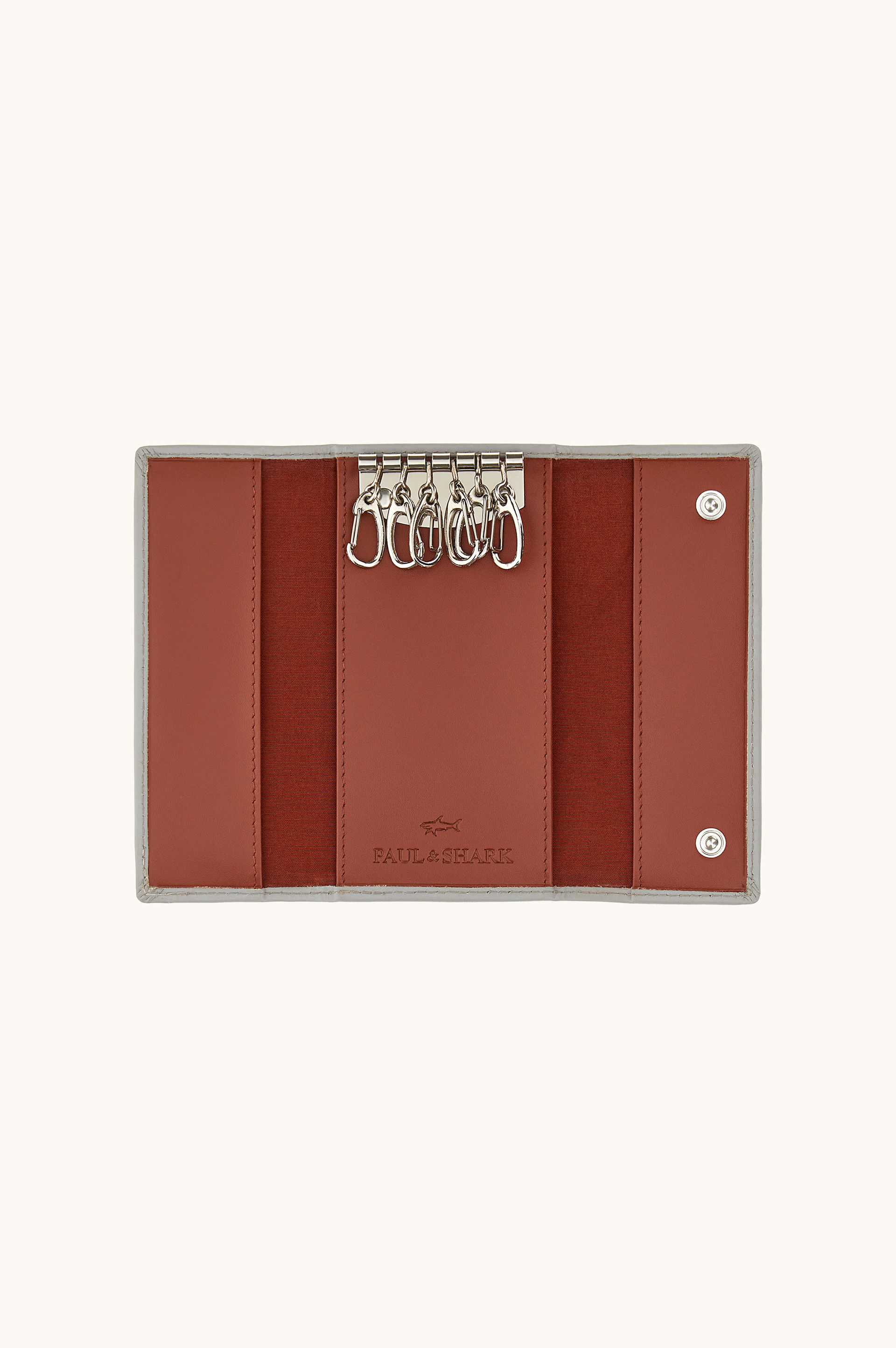 Fin embossed leather keychain image number 3