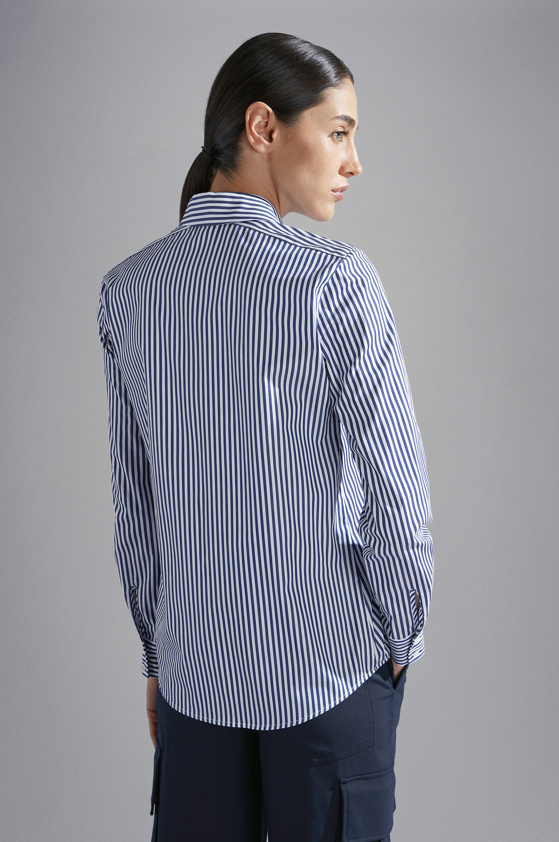 Cotton Poplin Half Placket Poncho Shirt