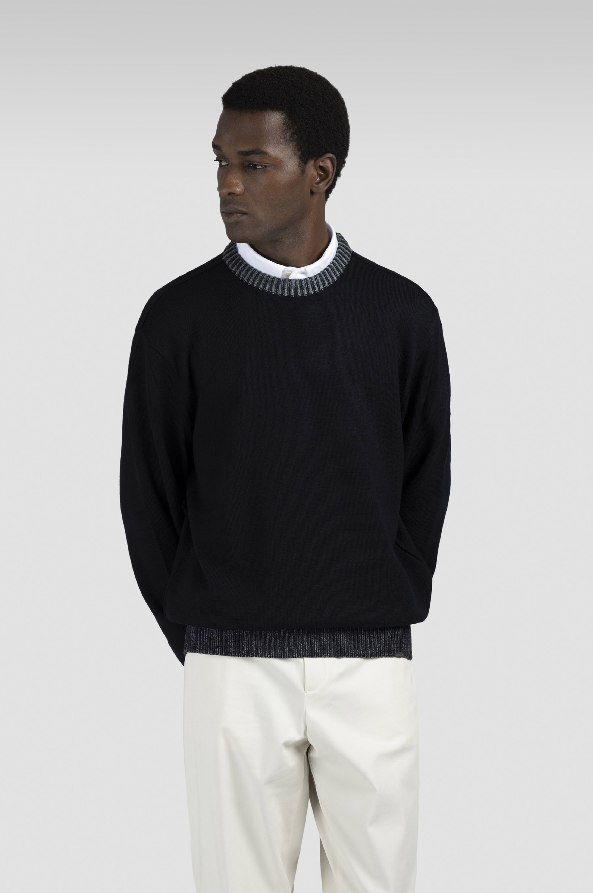 Soft Cool Touch wool crewneck Sweater image number 0