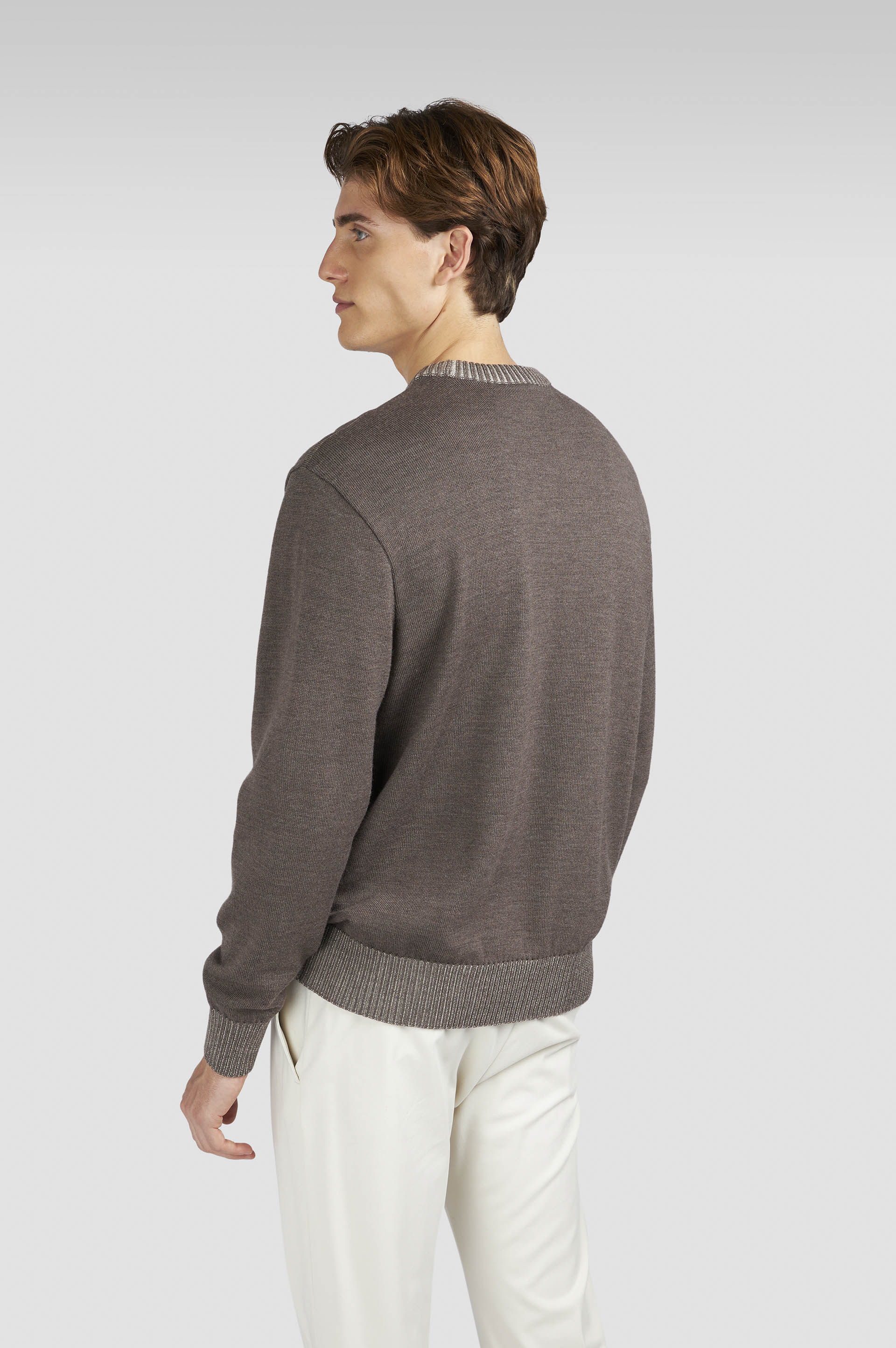 Soft Cool Touch wool crewneck Sweater image number 3