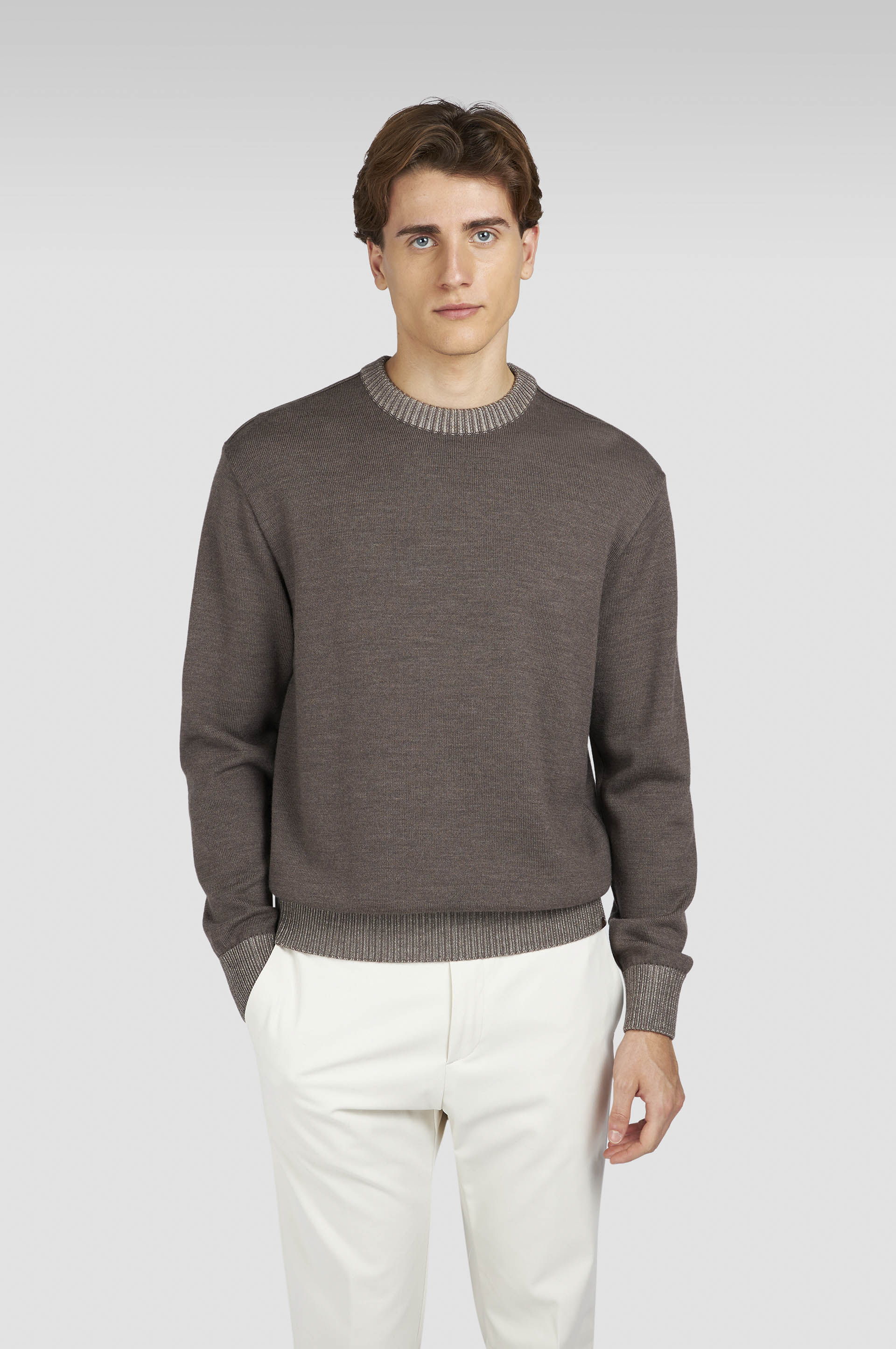 Soft Cool Touch wool crewneck Sweater image number 0