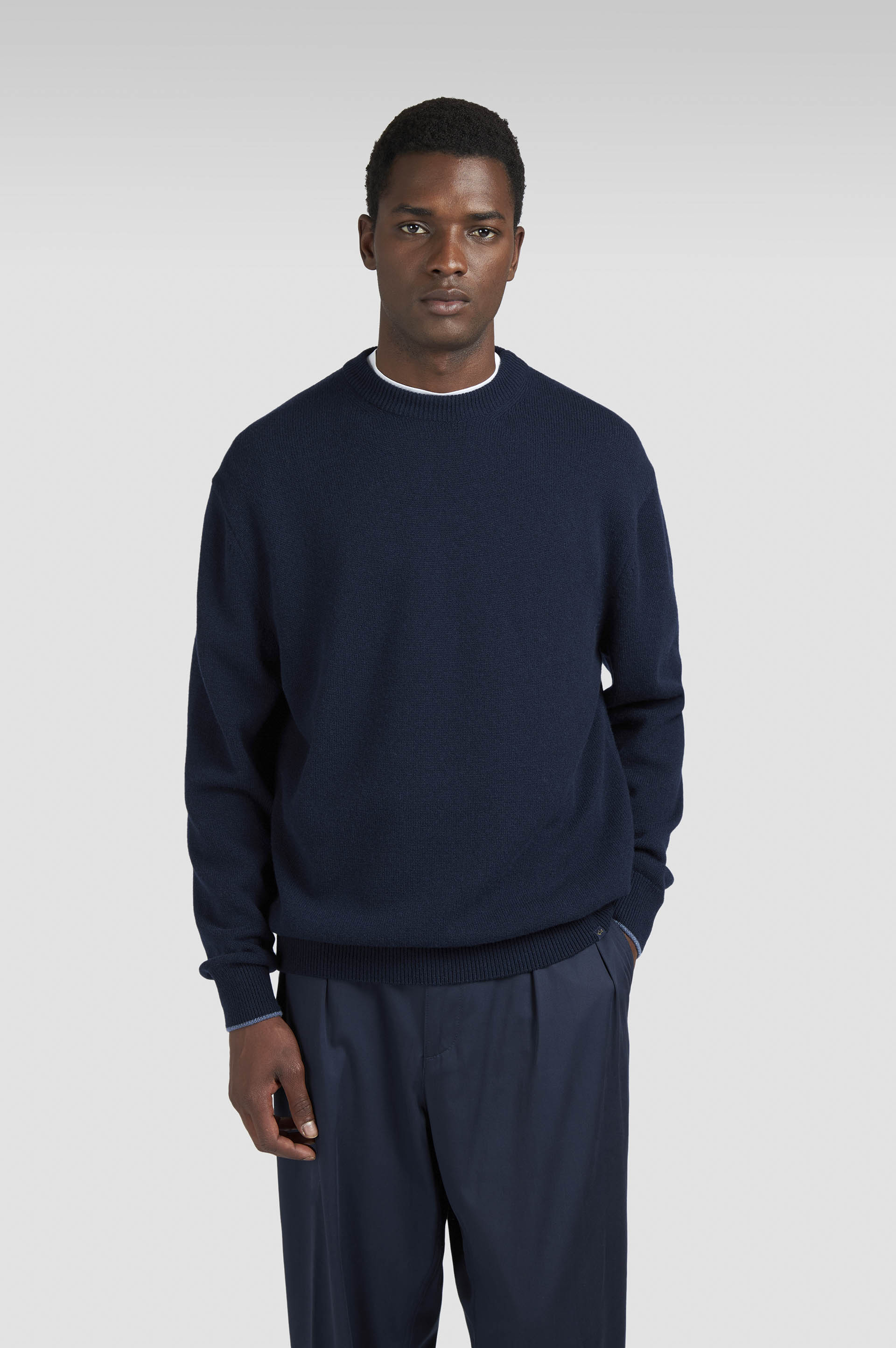 Wool and cashmere crewneck sweater image number 0