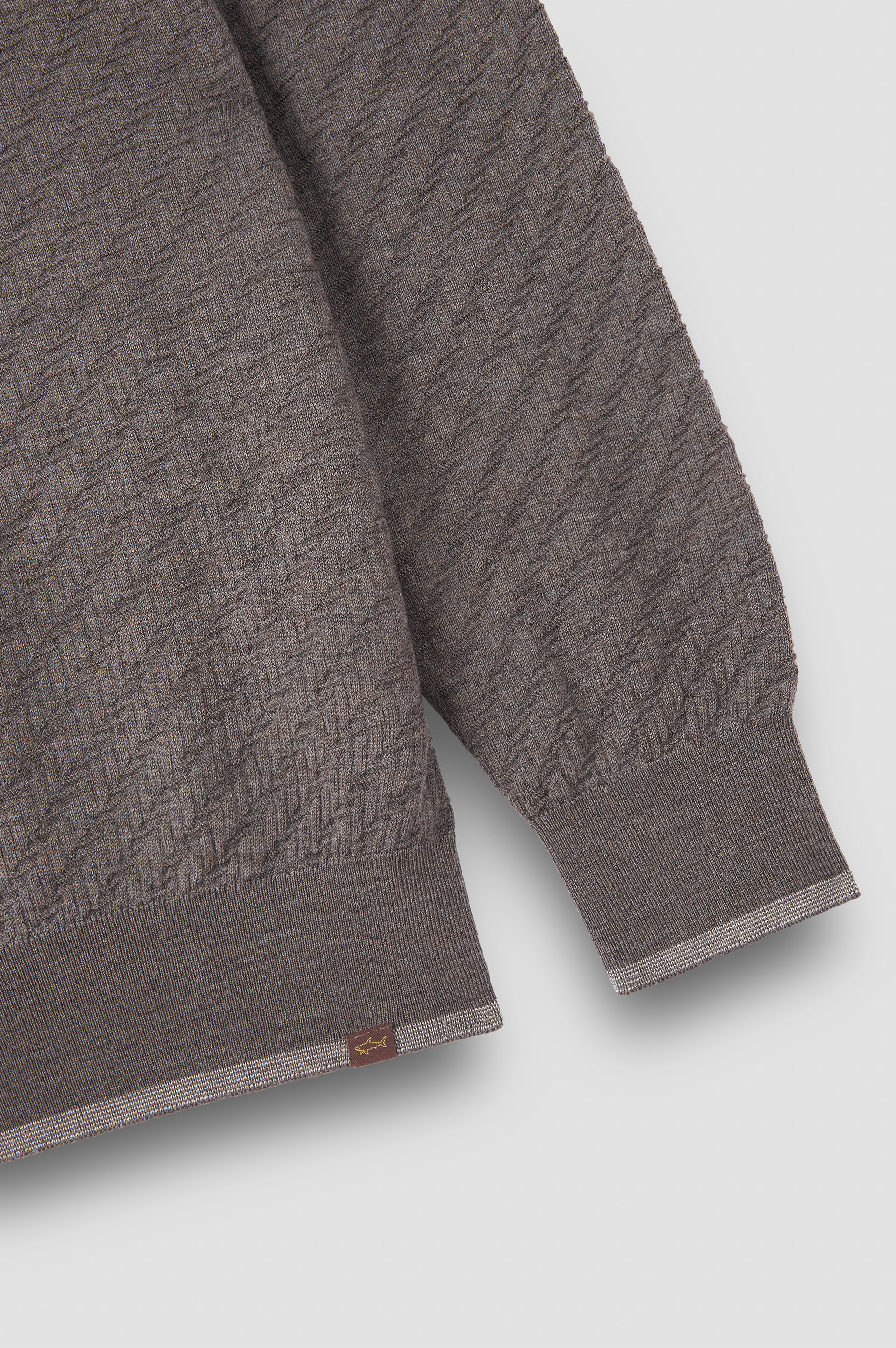 Suéter de cuello redondo en lana Merino extrafina image number 6