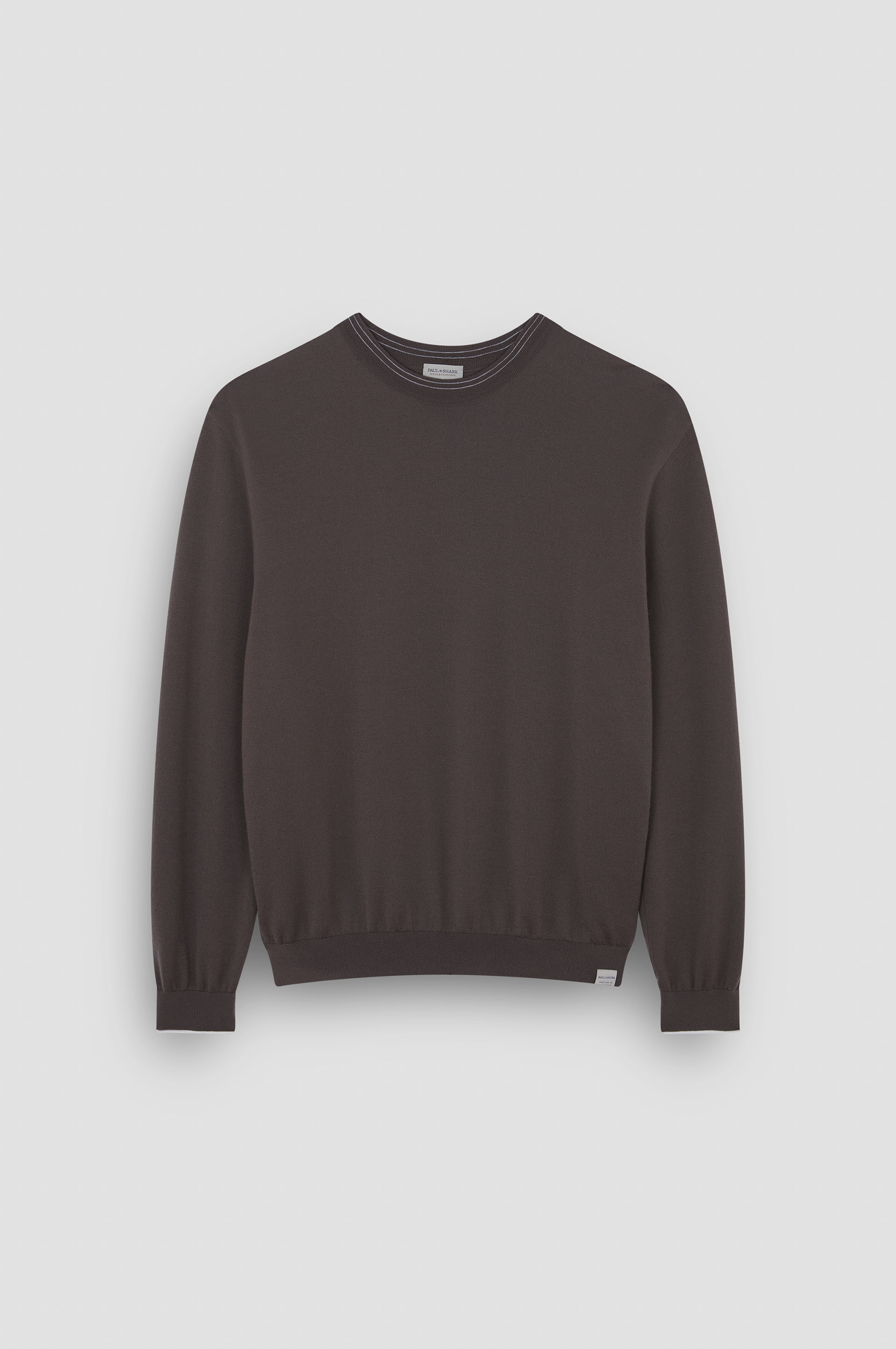 Pull à col rond en laine et cachemire image number 1