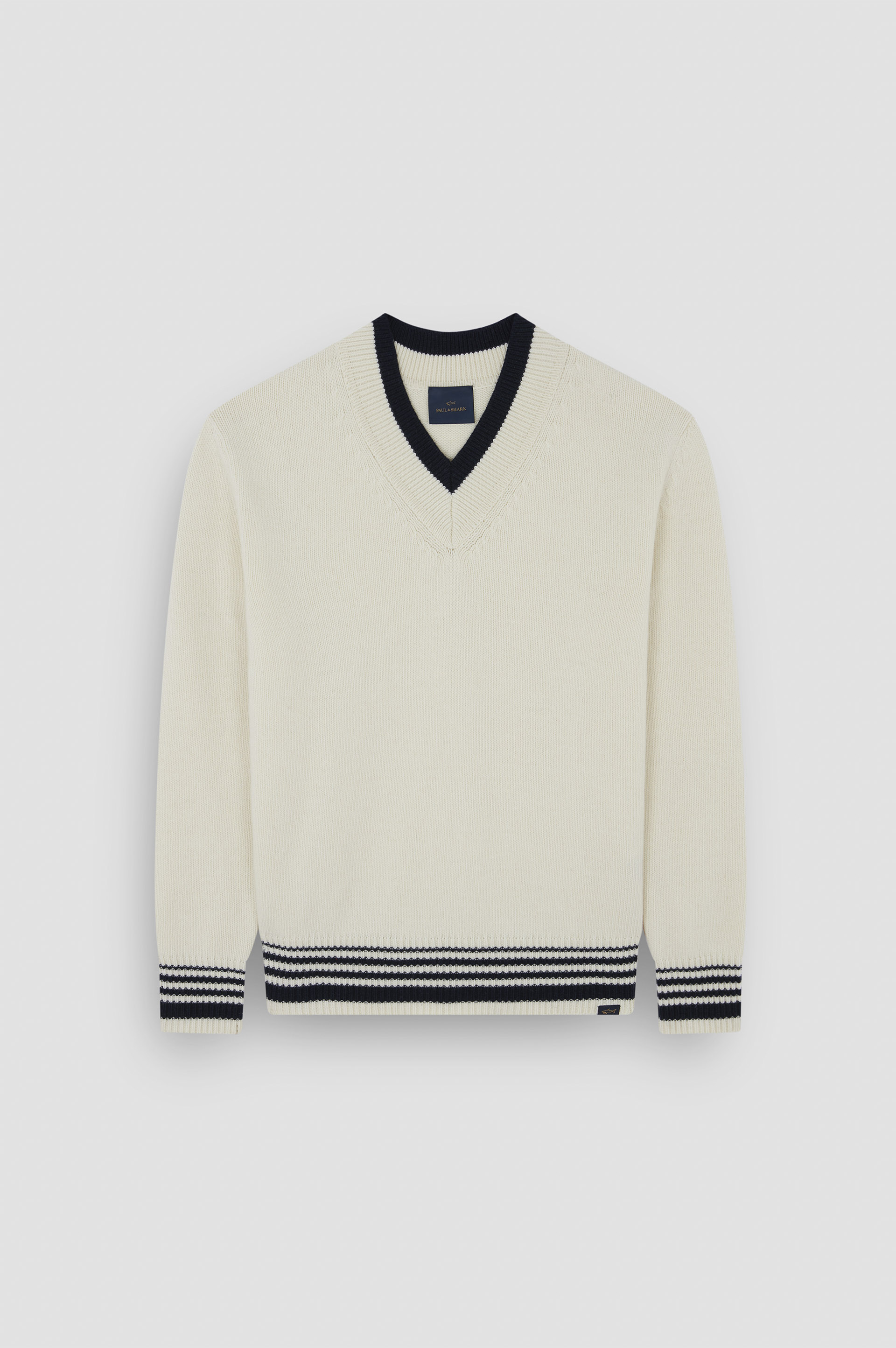 Sweater in Re-Wool with V-neck image number 1