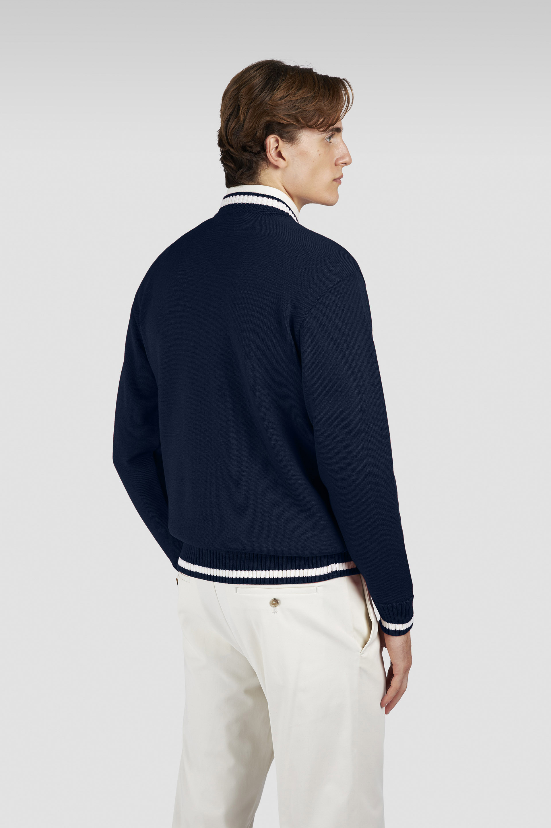 Pull à col rond en laine soft cool touch image number 3