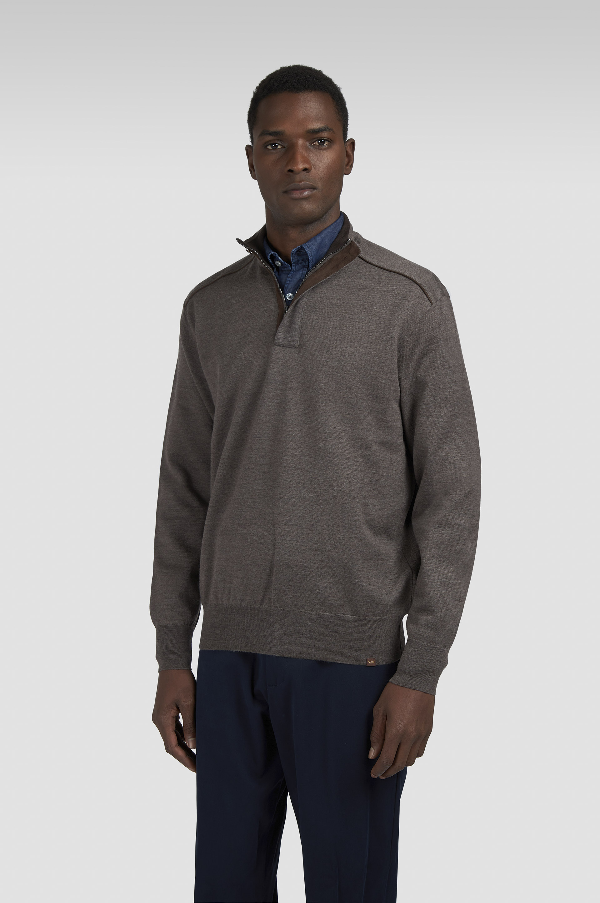 Merino Extrafine half zip sweater image number 0 Merino Extrafine half zip sweater image number 0