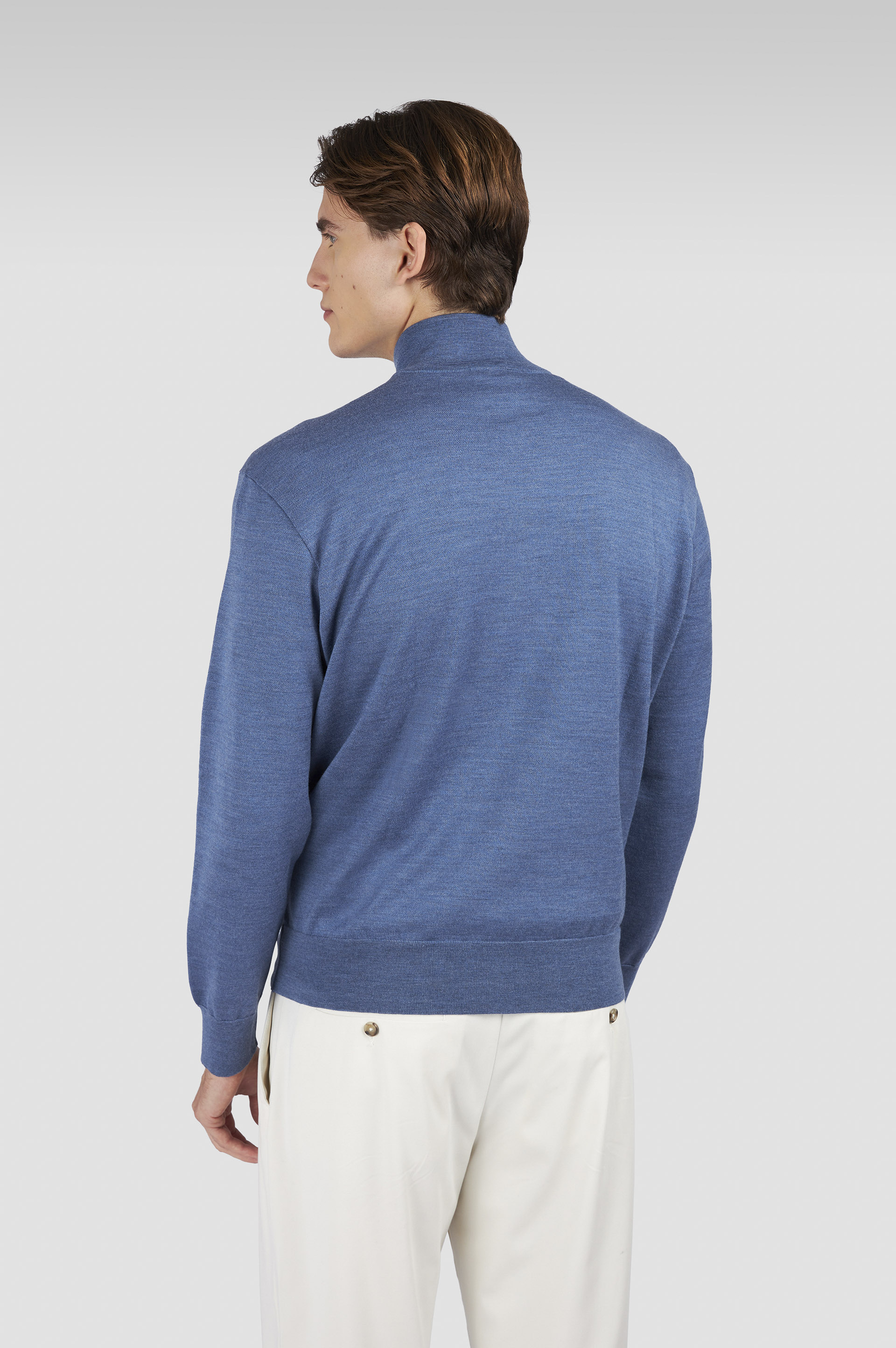 Merino Extrafine half zip sweater image number 3 Merino Extrafine half zip sweater image number 3