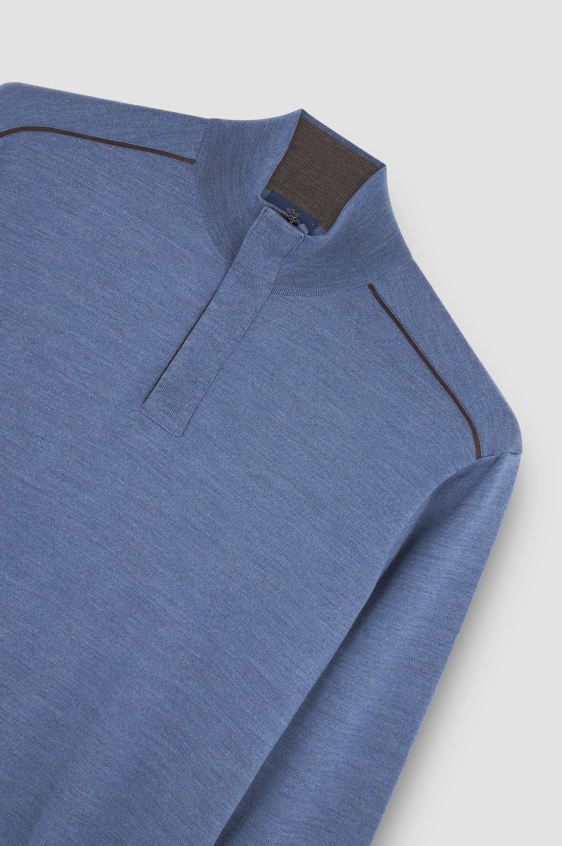 Merino Extrafine half zip sweater image number 5 Merino Extrafine half zip sweater image number 5