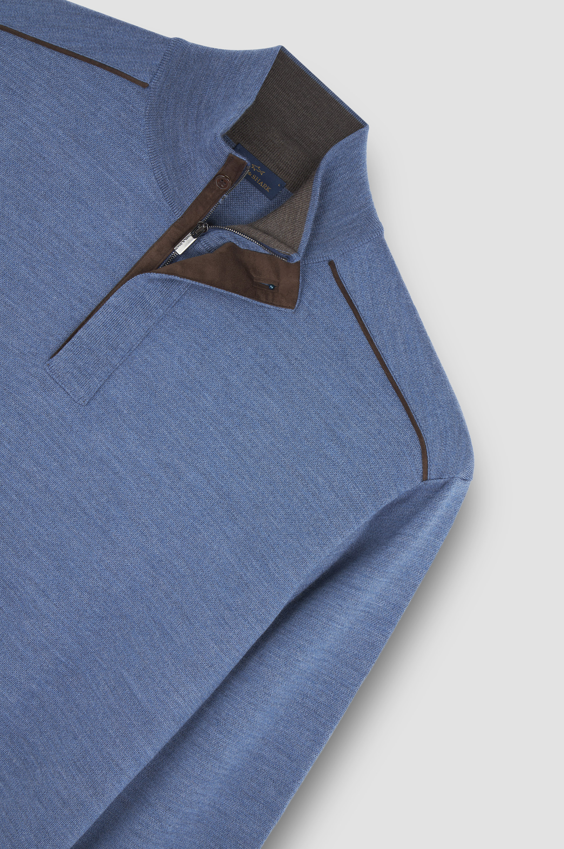 Merino Extrafine half zip sweater image number 6 Merino Extrafine half zip sweater image number 6