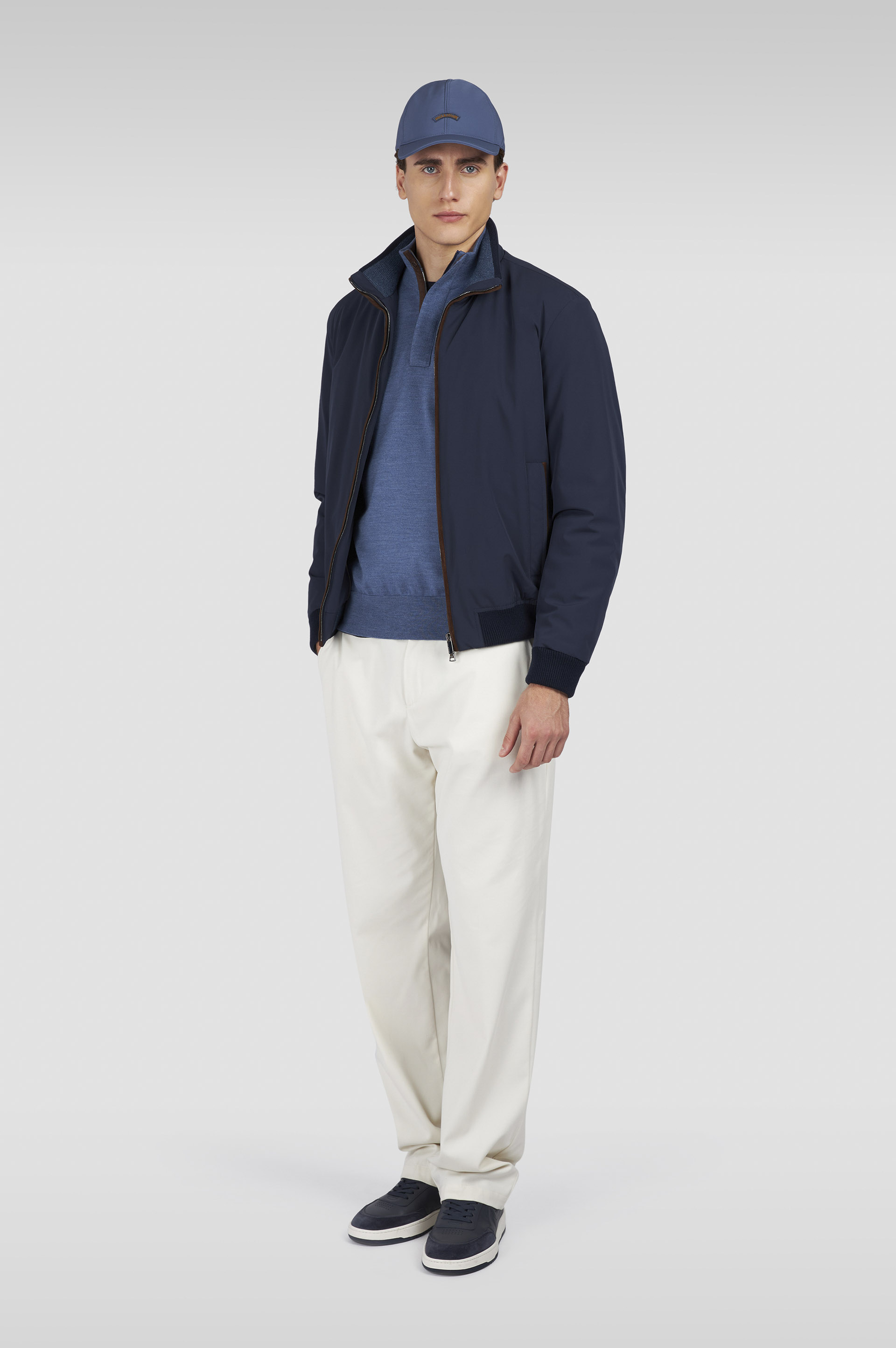 Merino Extrafine half zip sweater image number 2 Merino Extrafine half zip sweater image number 2