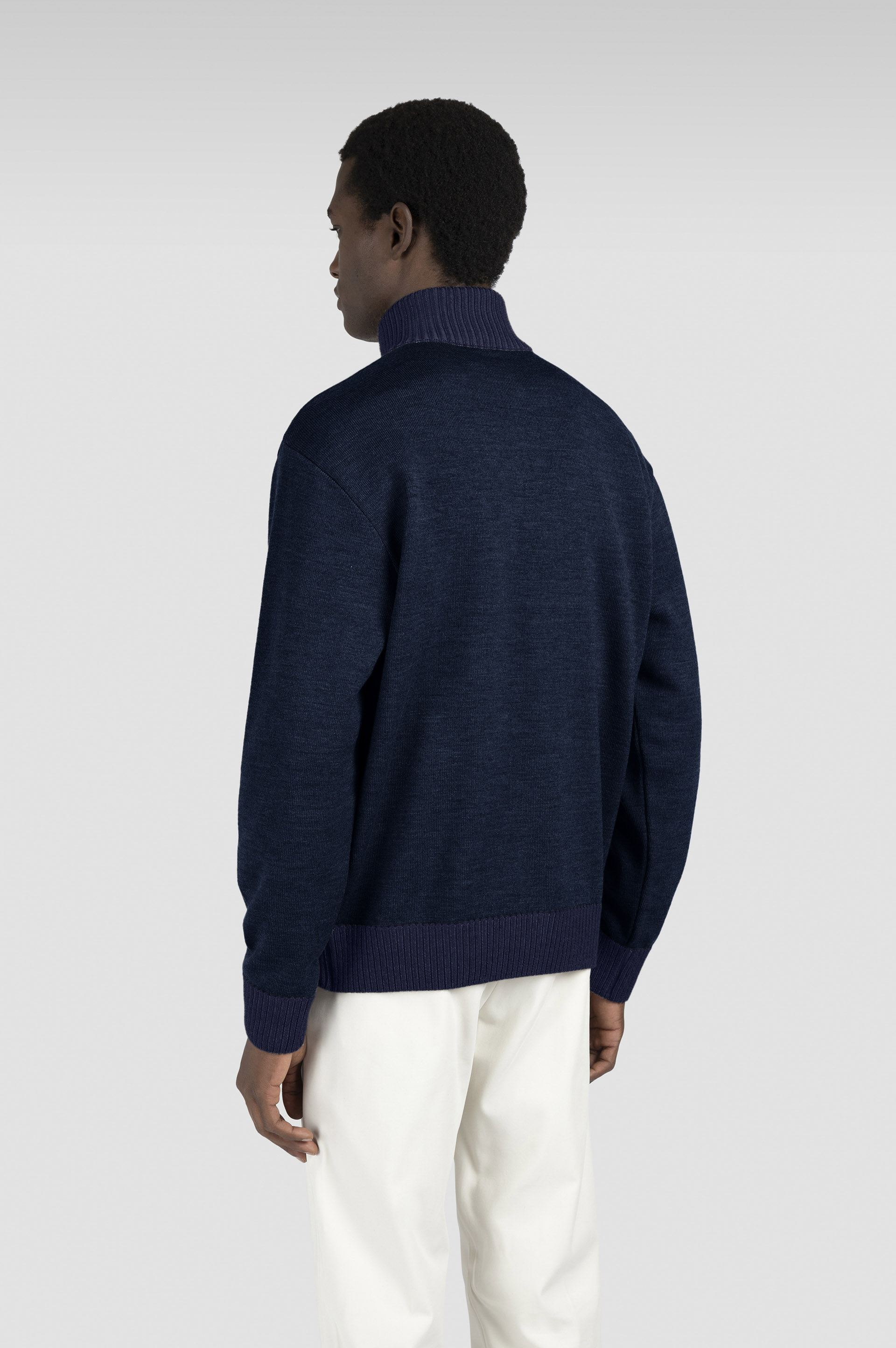 Soft Cool Touch wool half zip sweater image number 2