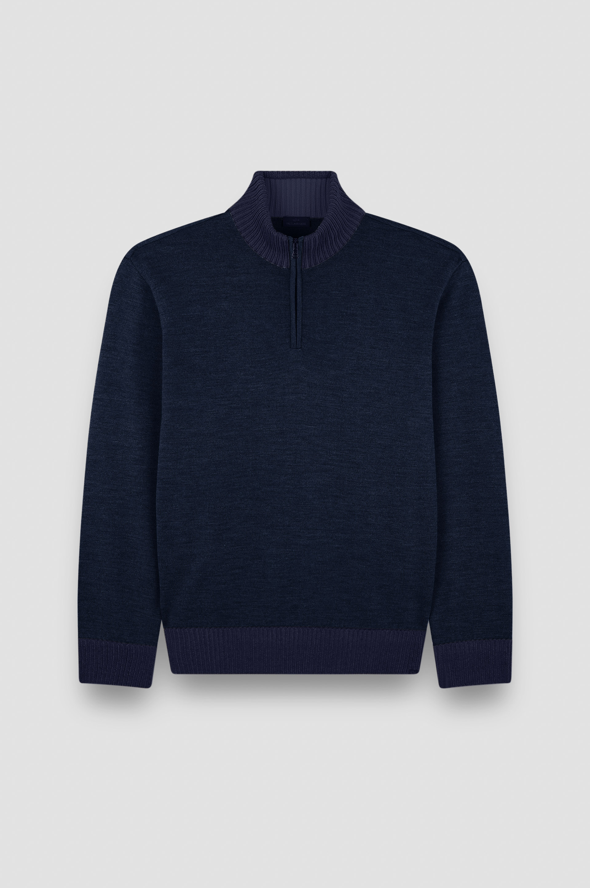 Soft Cool Touch wool half zip sweater image number 1
