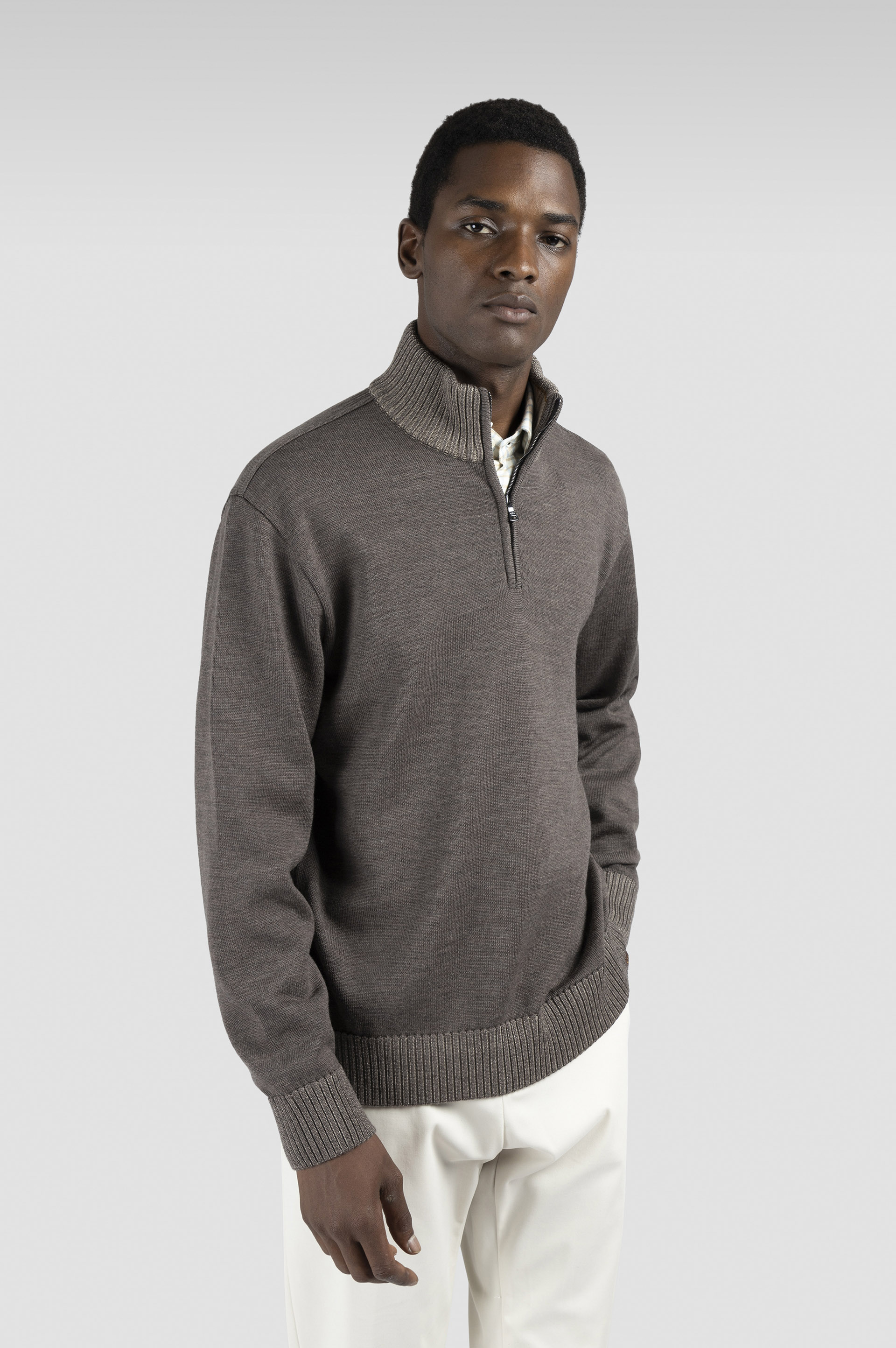 Soft Cool Touch wool half zip sweater image number 0 Soft Cool Touch wool half zip sweater image number 0
