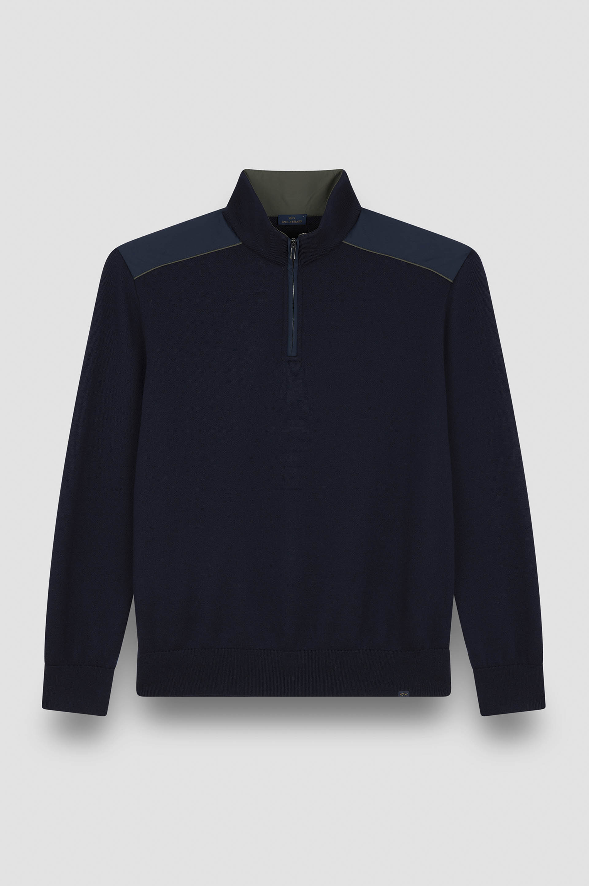 Halbreißverschluss Pullover aus Soft Cool Touch Wolle mit Typhoon® Platinum Details image number 1 Halbreißverschluss Pullover aus Soft Cool Touch Wolle mit Typhoon® Platinum Details image number 1