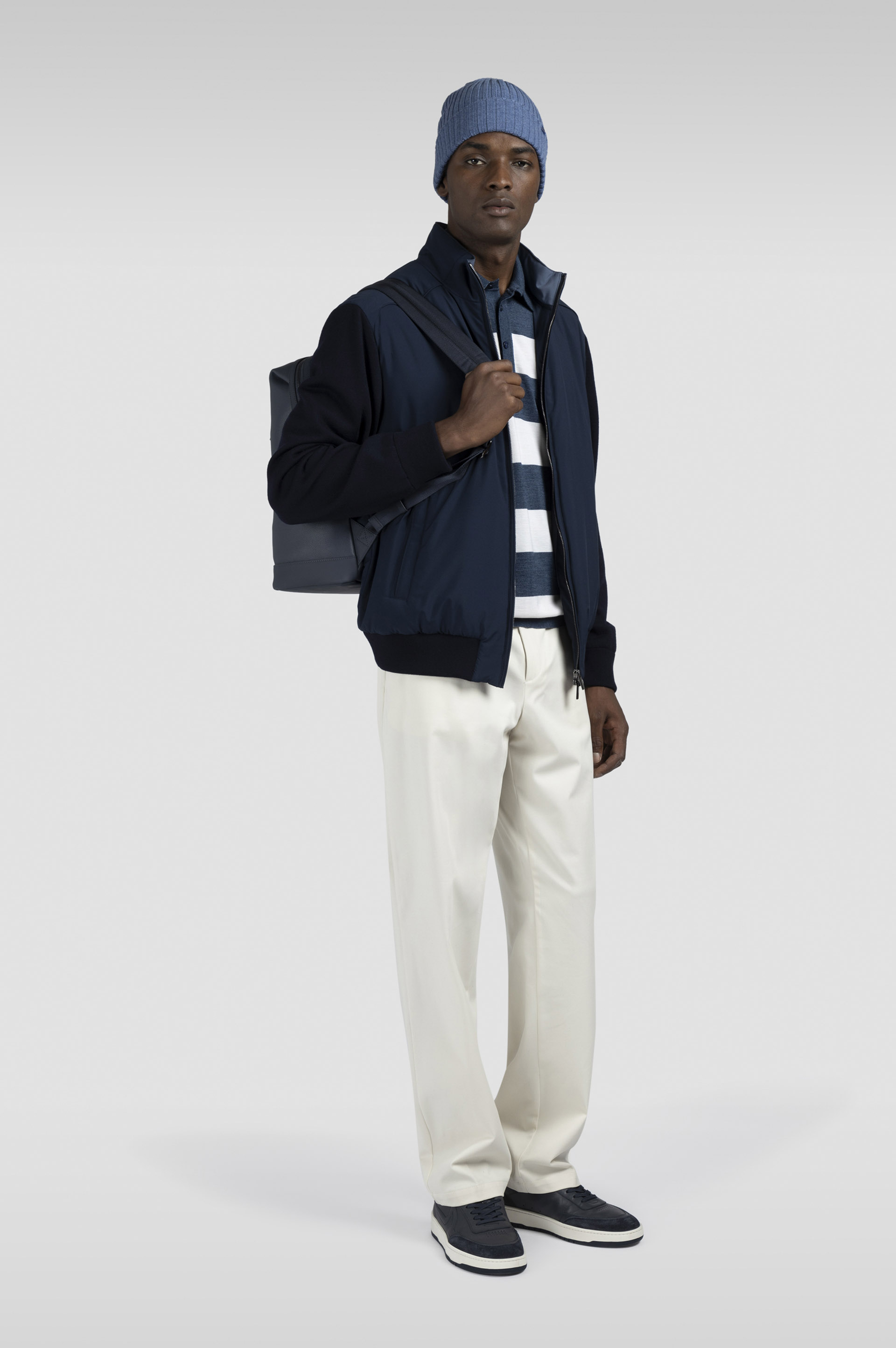 Polo in lana e seta con motivo a righe image number 2 Polo in lana e seta con motivo a righe image number 2