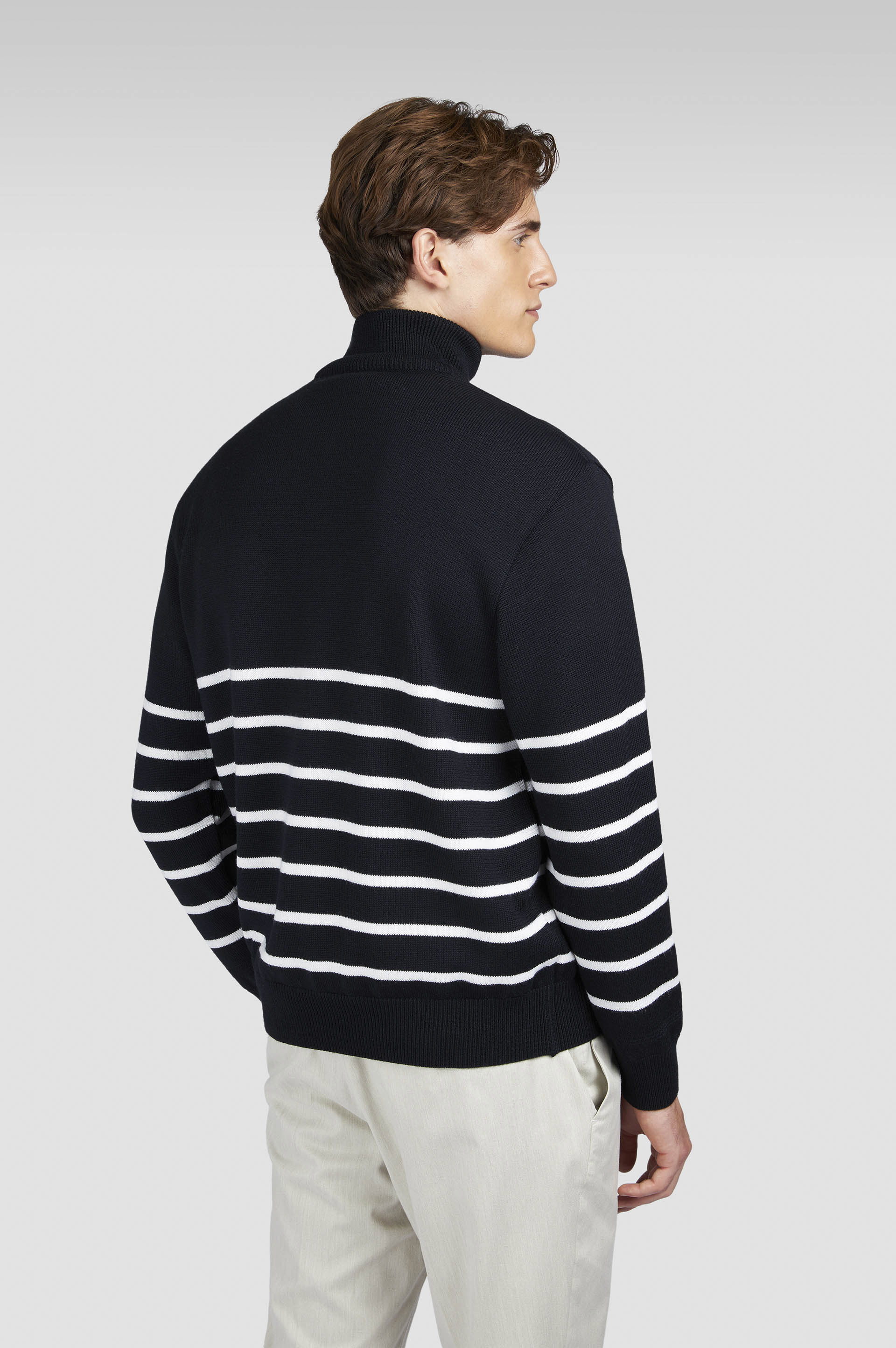 Soft Cool Touch wool half zip sweater image number 3