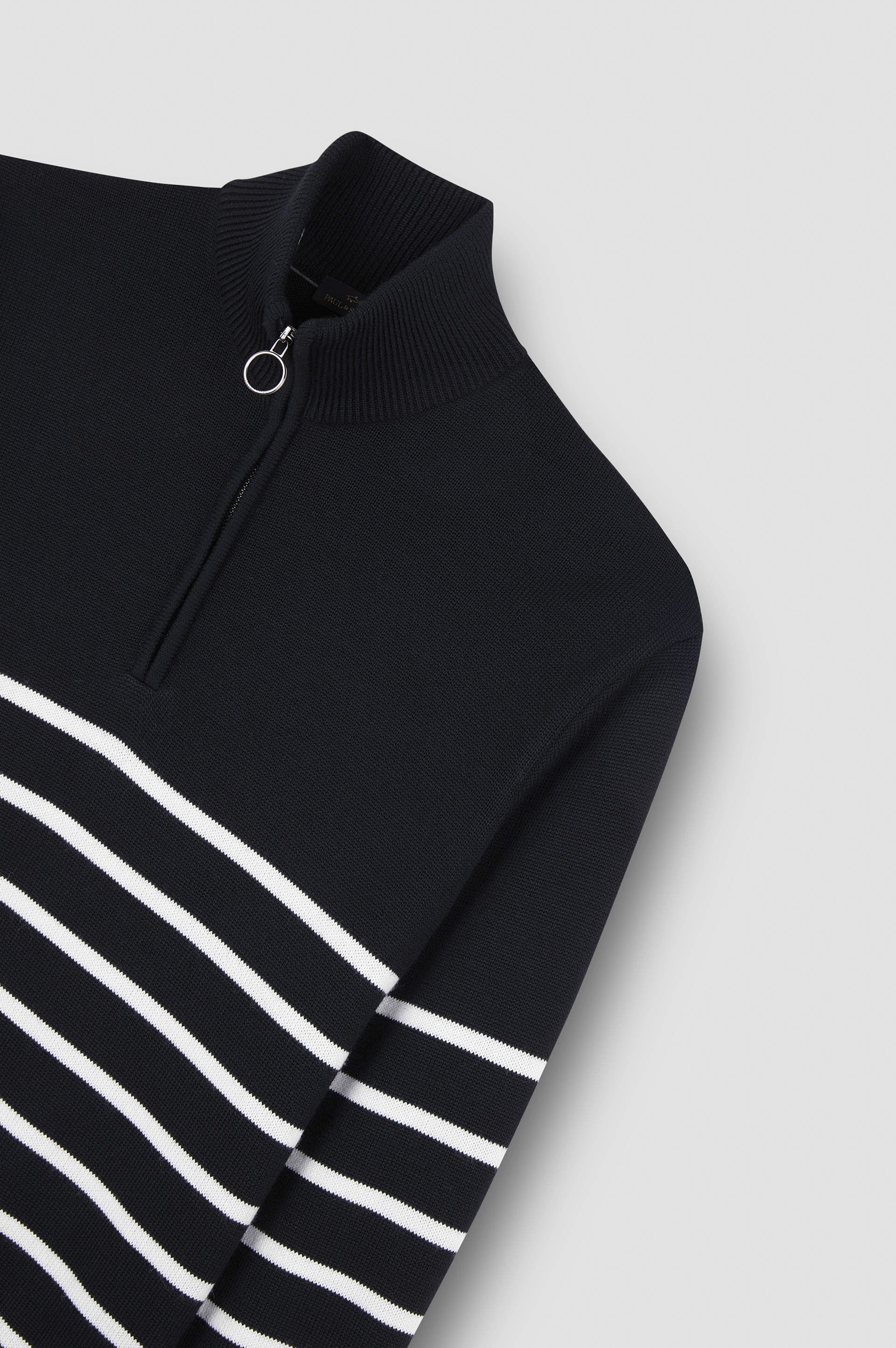 Soft Cool Touch wool half zip sweater image number 5