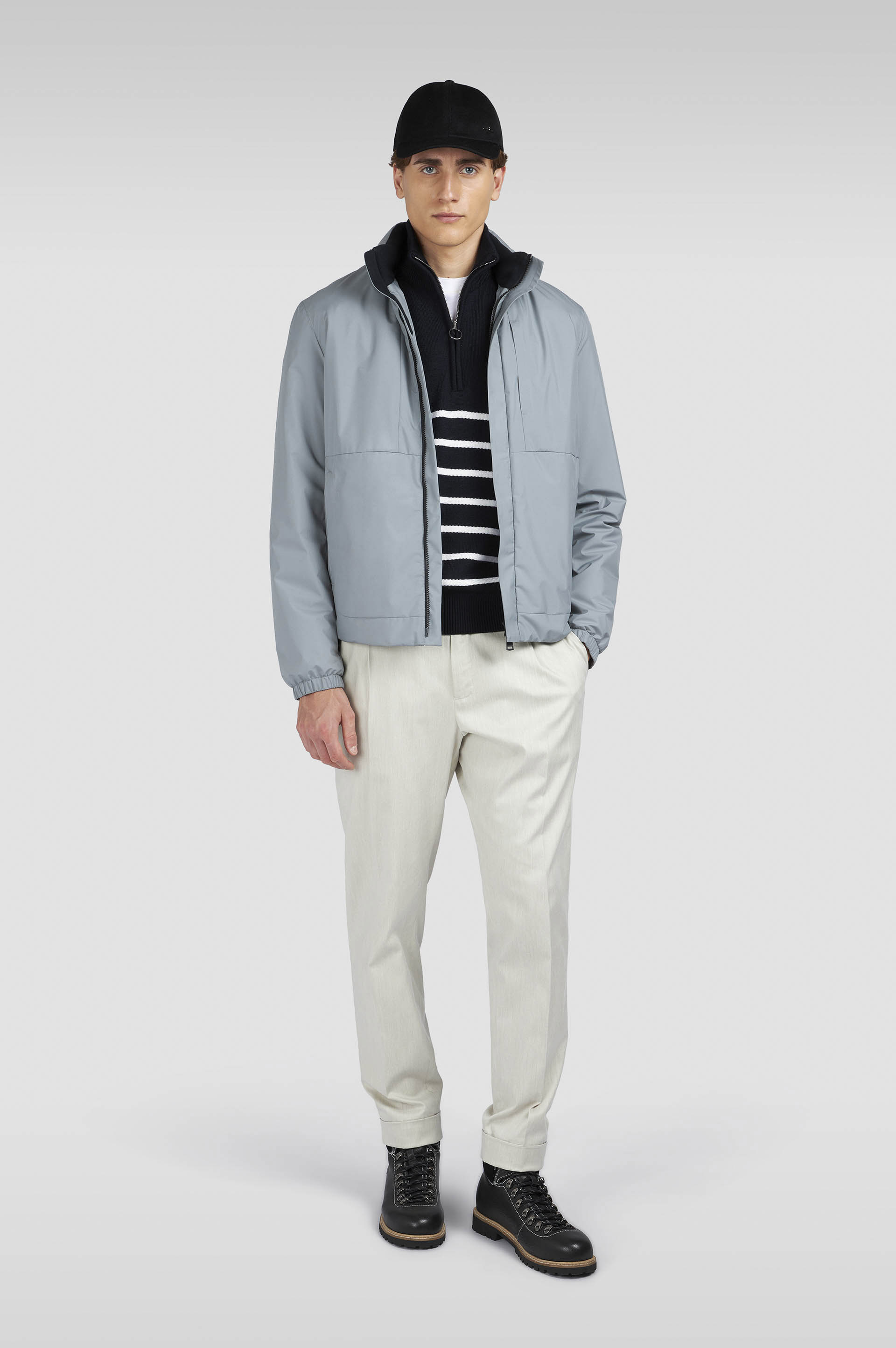 Soft Cool Touch wool half zip sweater image number 2