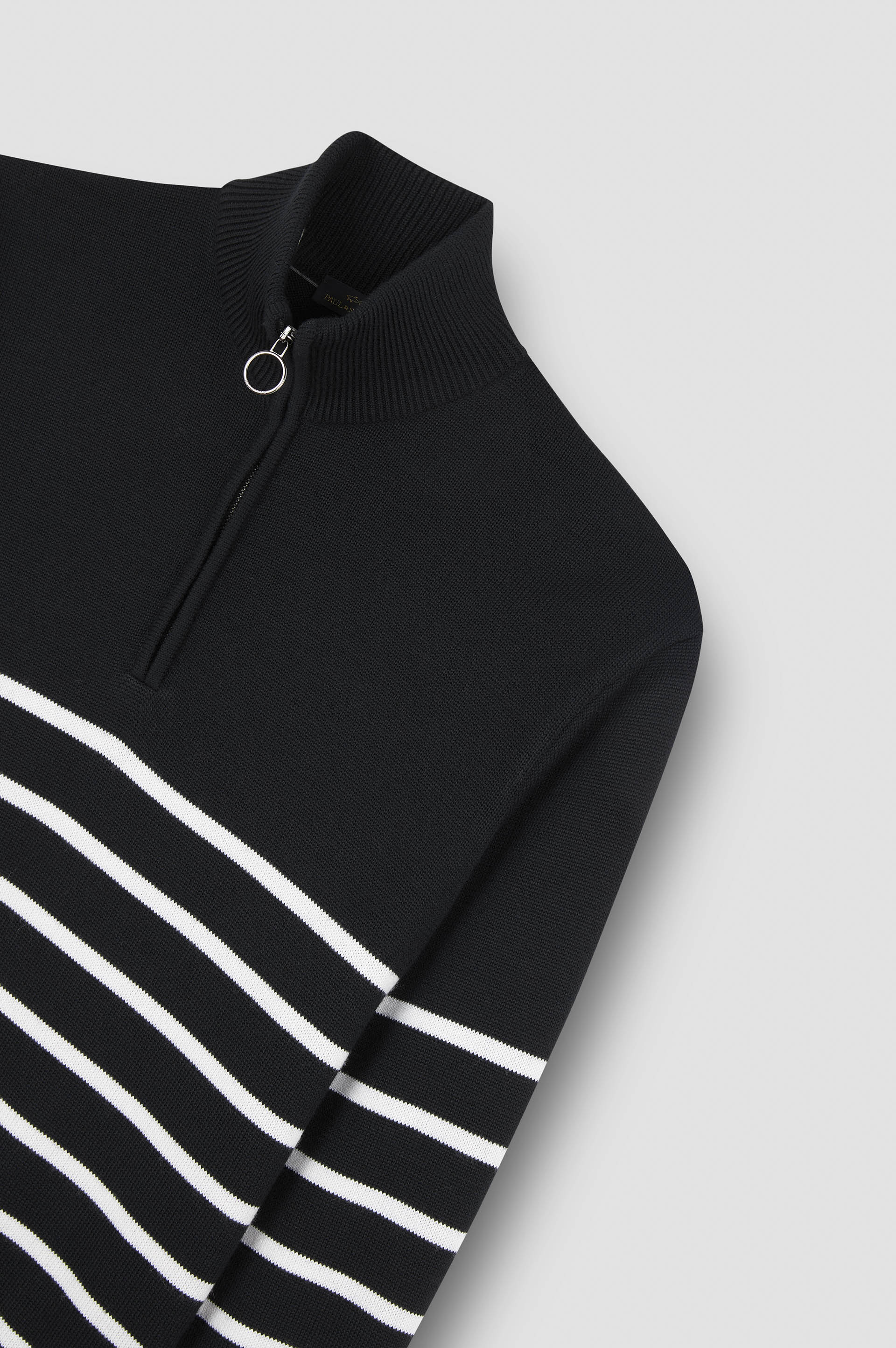 Soft Cool Touch wool half zip sweater image number 5