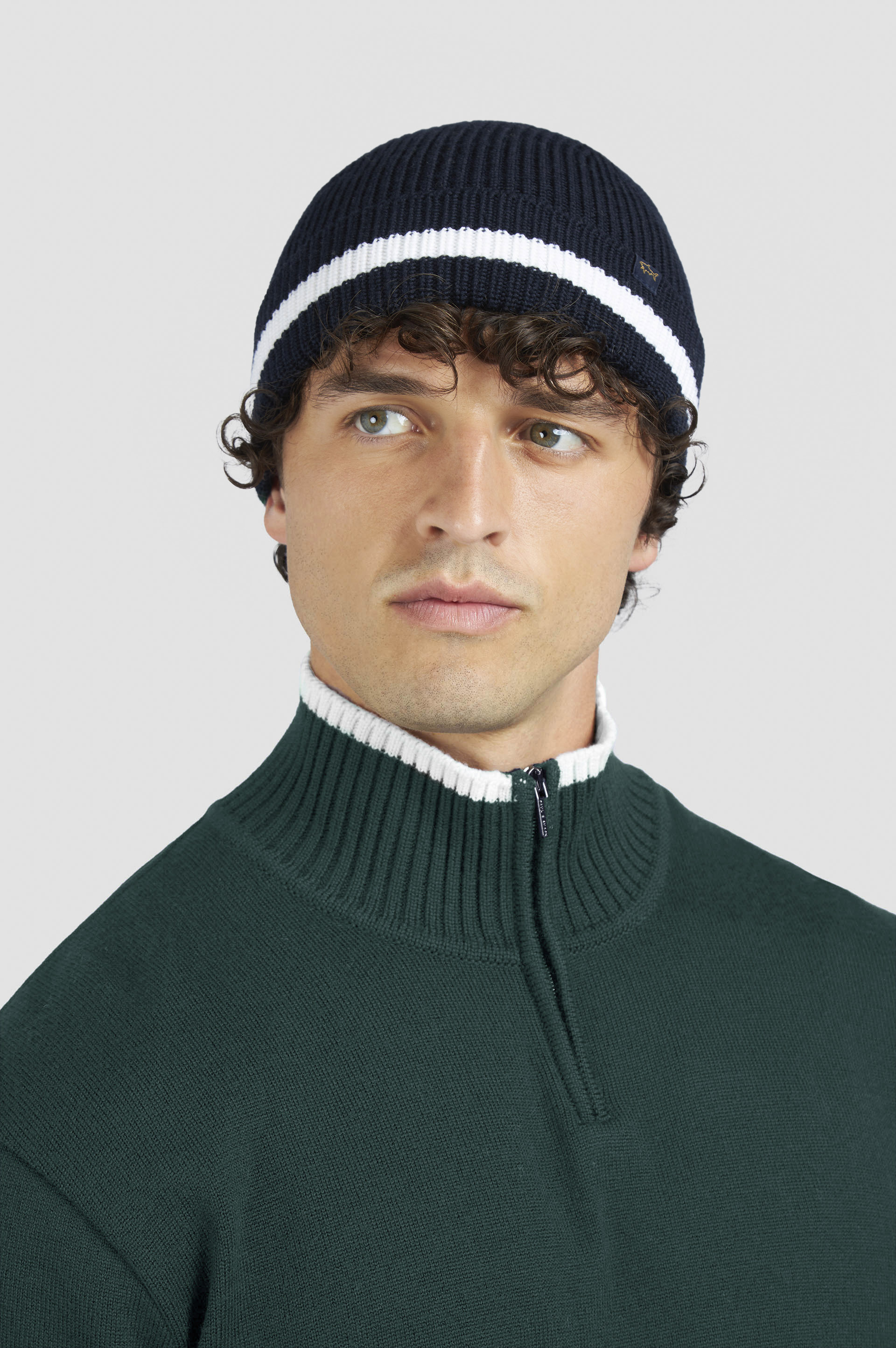 Soft Cool Touch wool half zip sweater image number 4