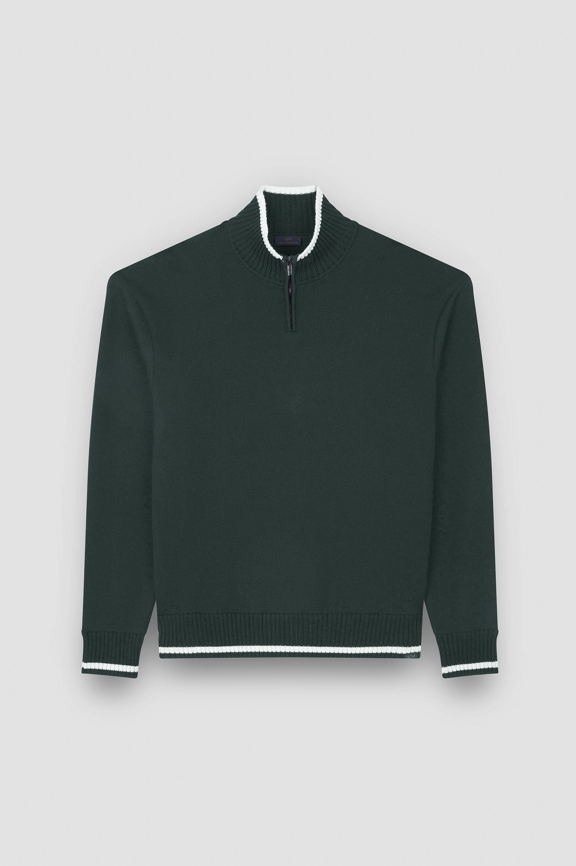 Soft Cool Touch wool half zip sweater image number 1