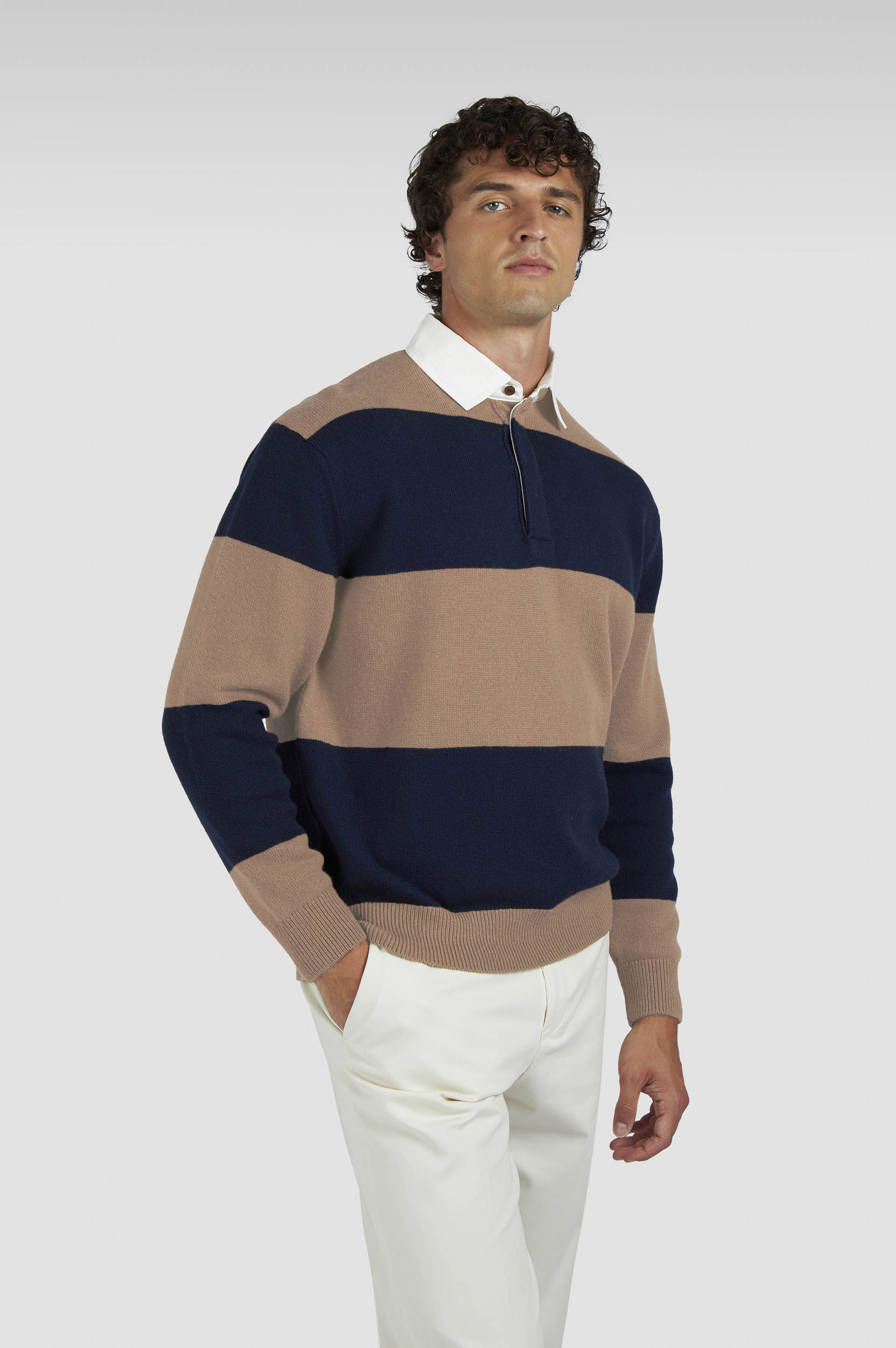 Rugby wool cashmere polo shirt image number 0