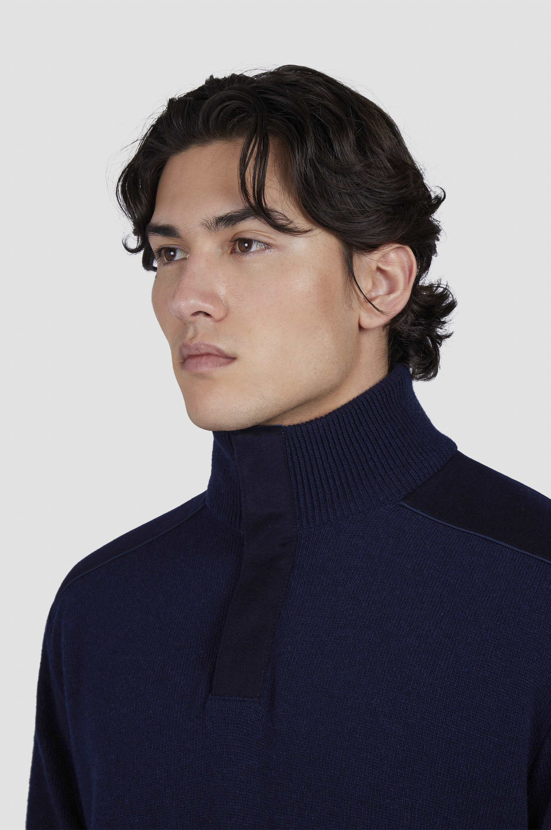 Typhoon® Platinum wool cashmere half zip sweater image number 4 Typhoon® Platinum wool cashmere half zip sweater image number 4