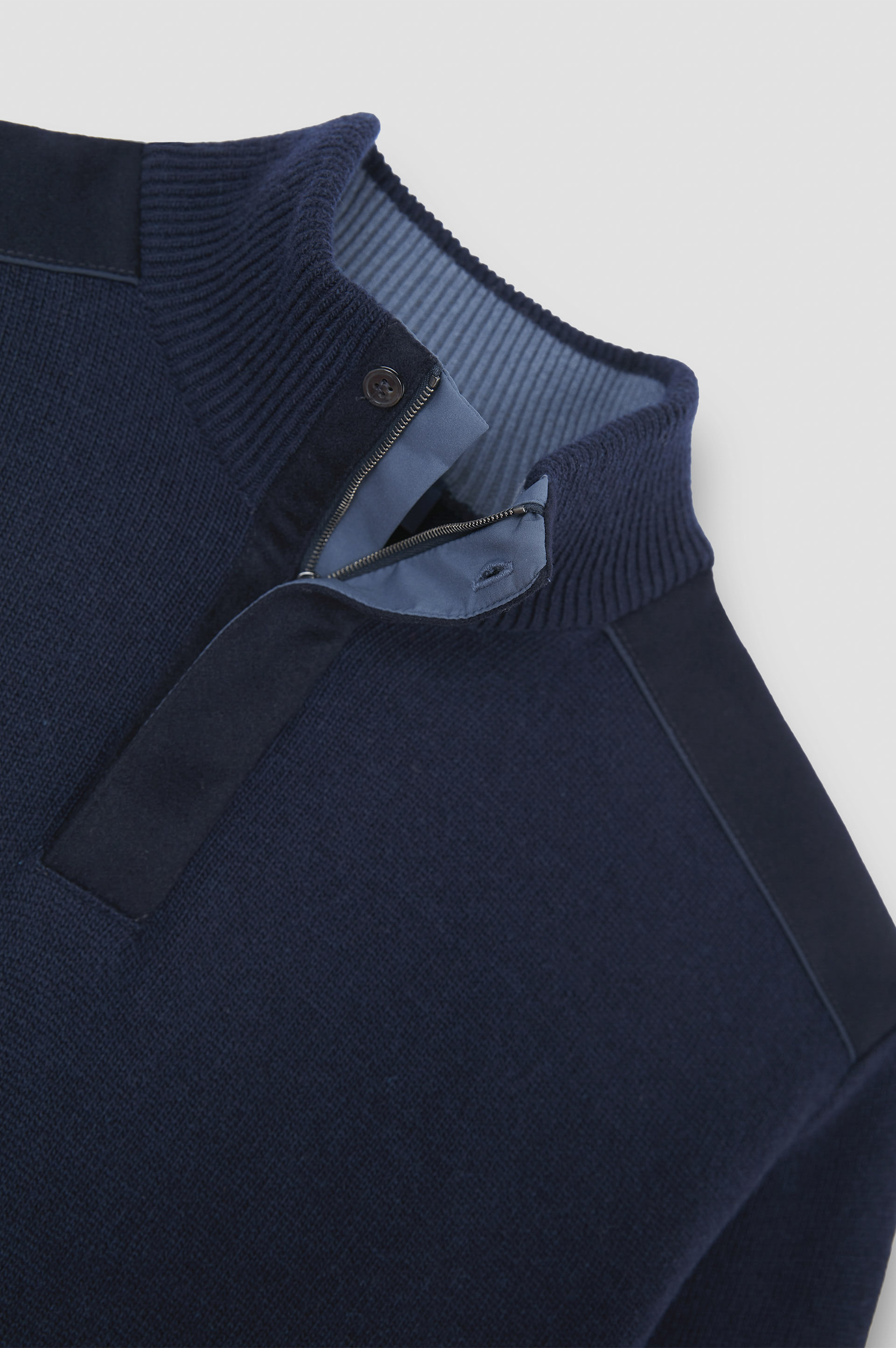 Typhoon® Platinum wool cashmere half zip sweater image number 6 Typhoon® Platinum wool cashmere half zip sweater image number 6
