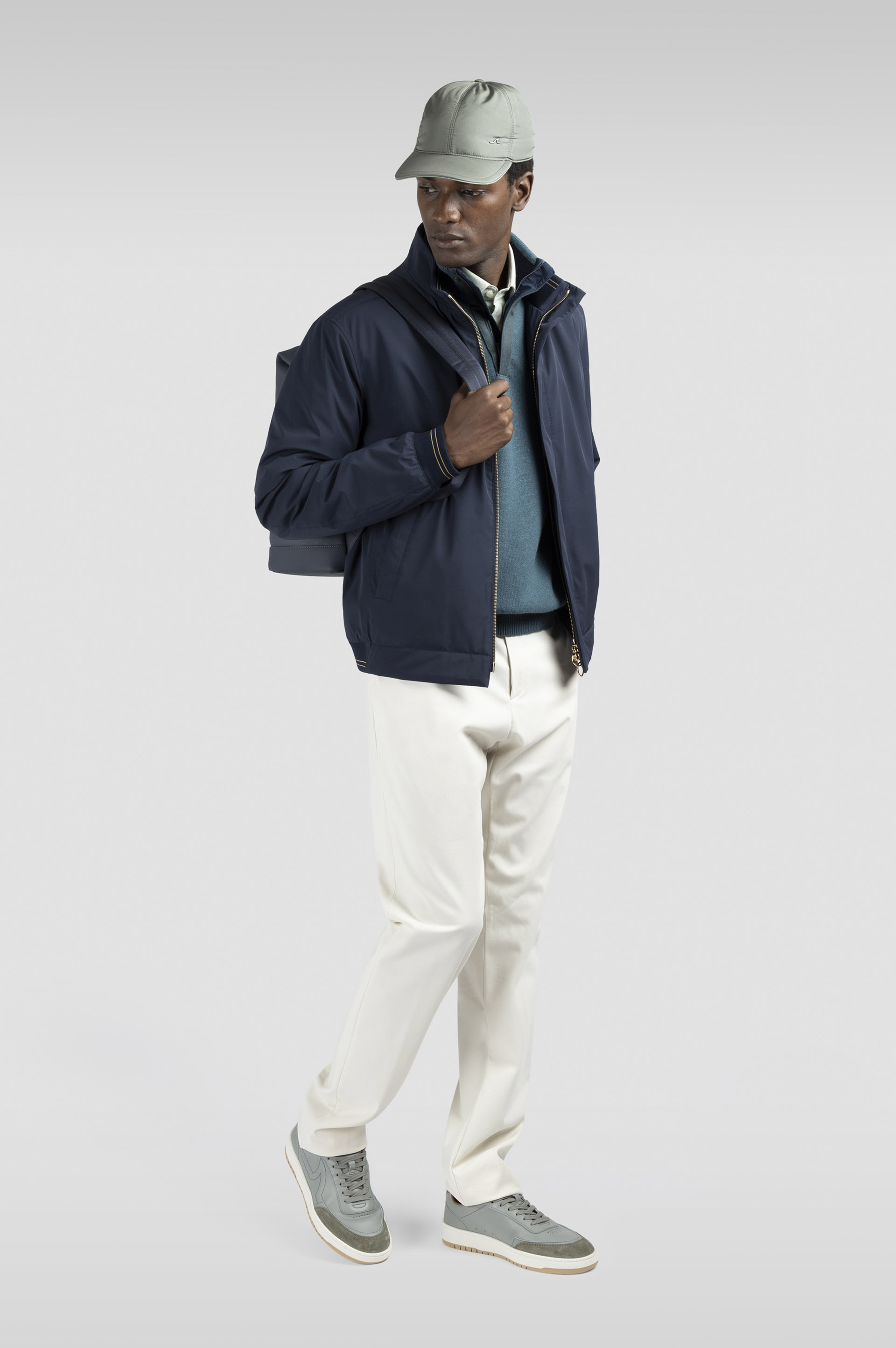 Typhoon® Platinum wool cashmere half zip sweater image number 2 Typhoon® Platinum wool cashmere half zip sweater image number 2