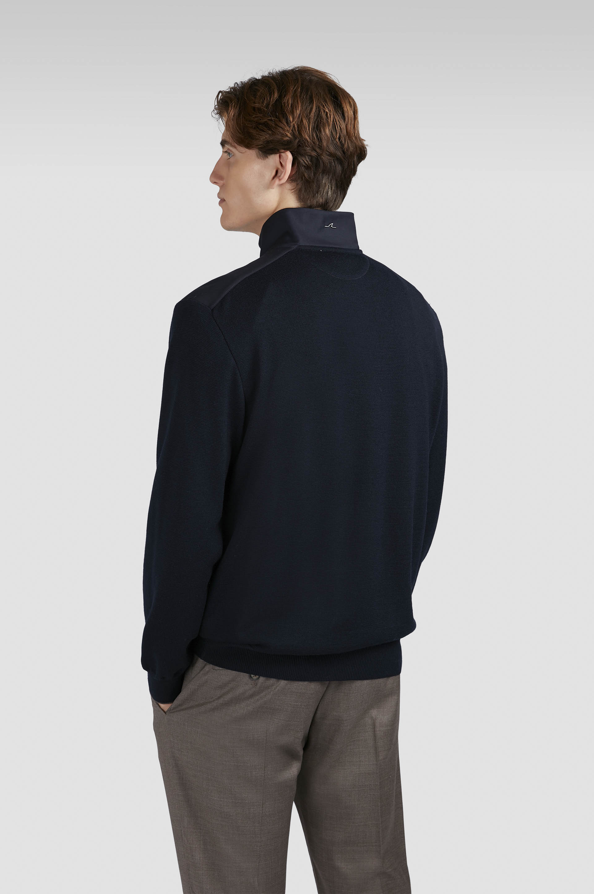 Pull à demi-zip en laine Mérinos Extrafin image number 3