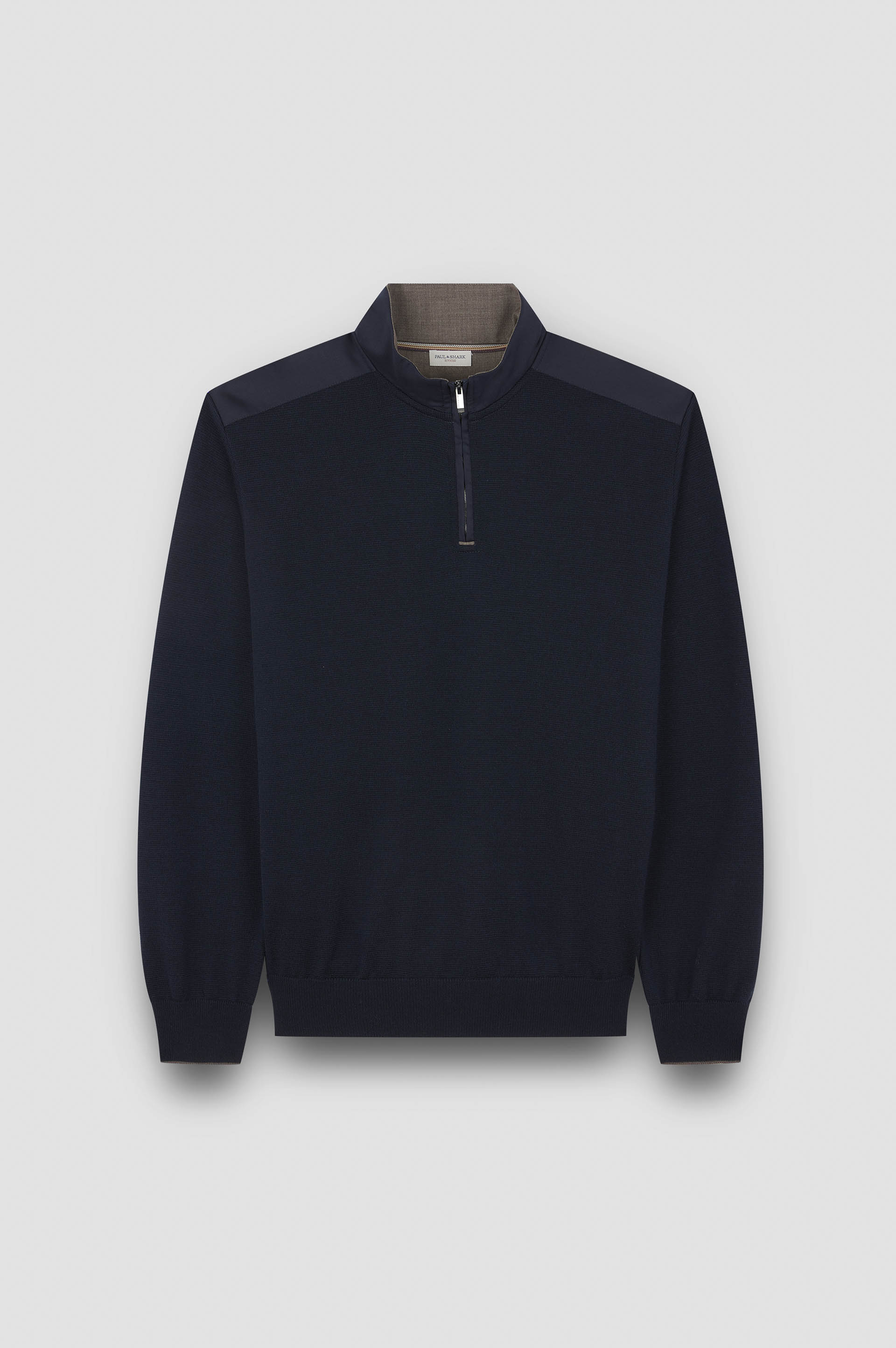Pull à demi-zip en laine Mérinos Extrafin image number 1