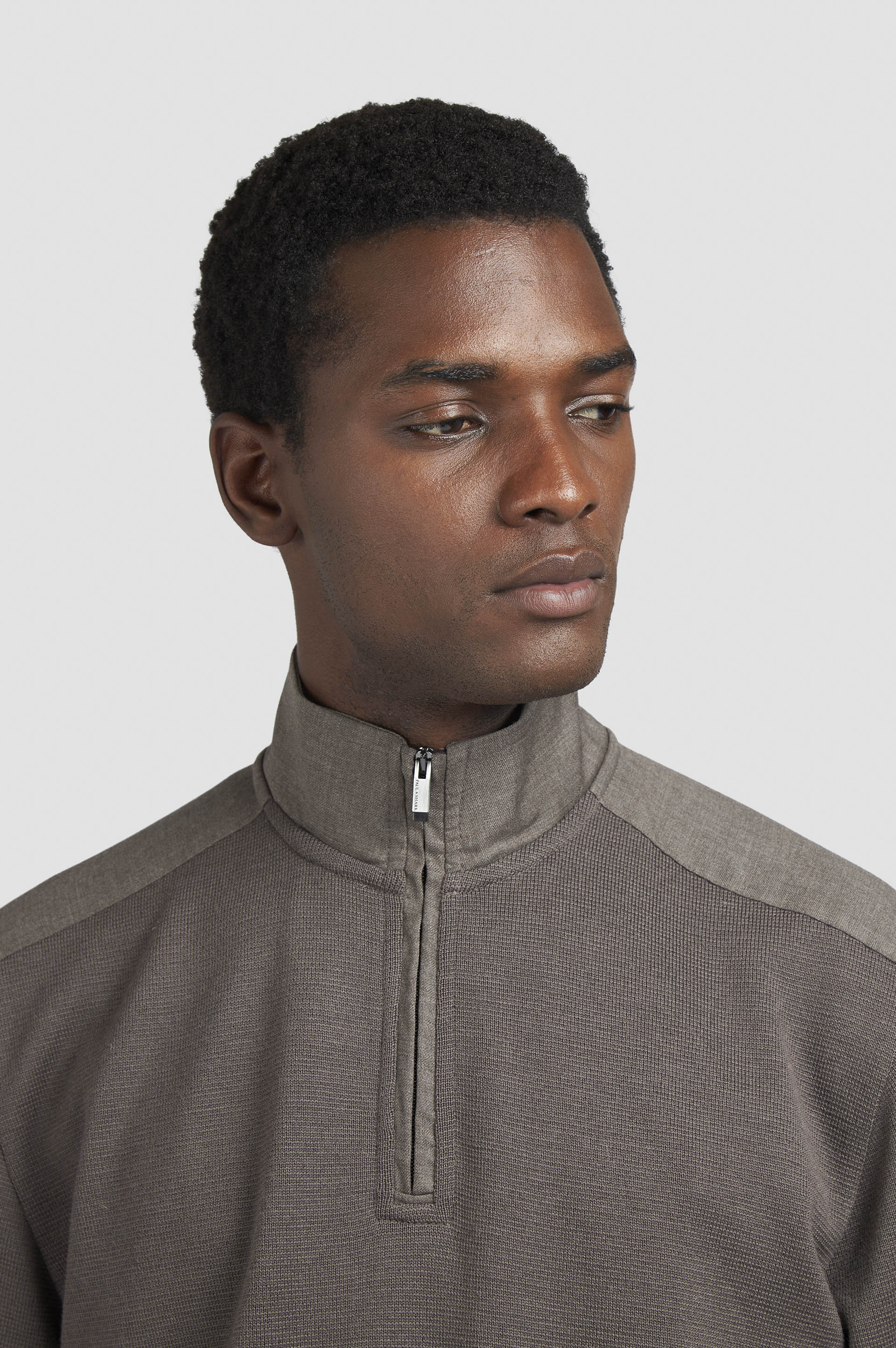 Pull à demi-zip en laine Mérinos Extrafin image number 4