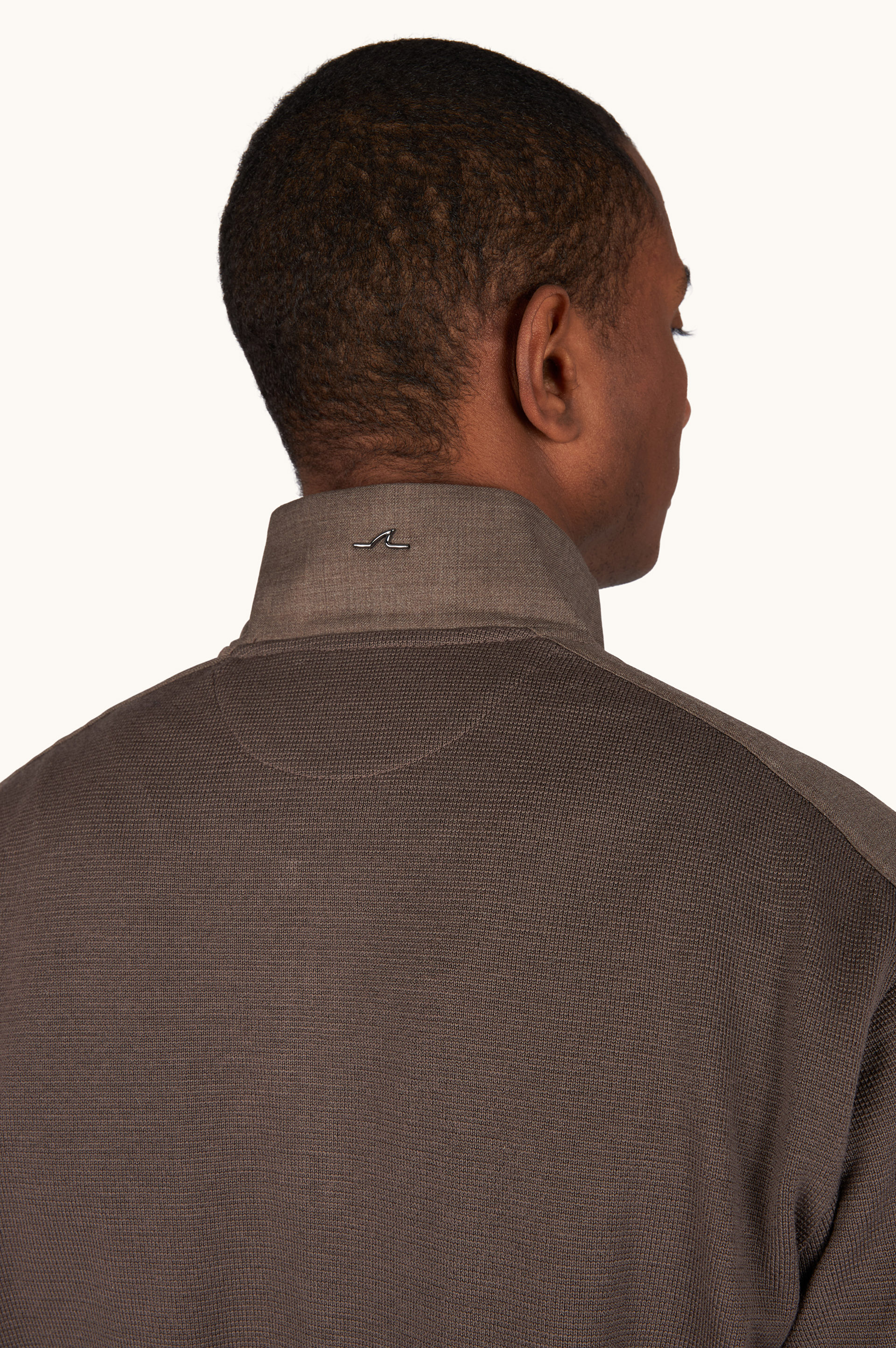 Su&eacute;ter de media cremallera de lana Merino Extrafino image number 4