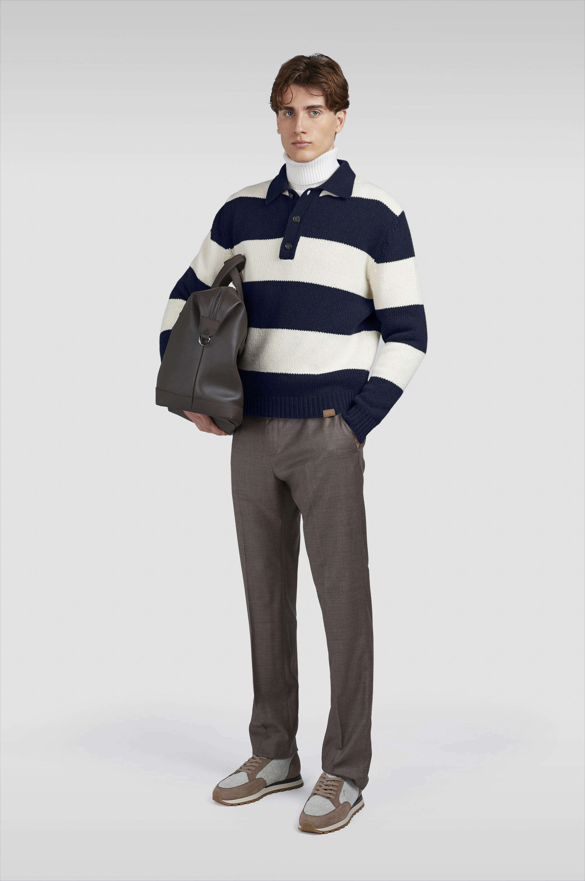 Striped Re-Wool polo shirt image number 2