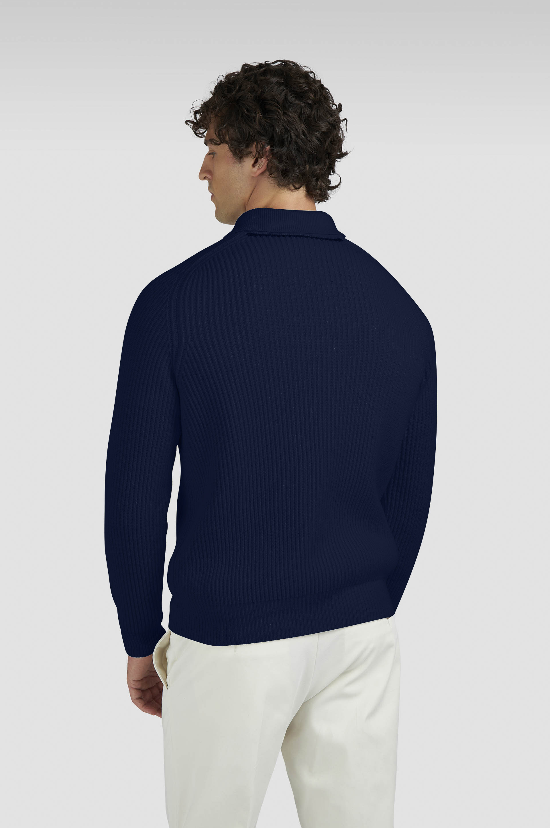 Zipped Re-Wool polo shirt image number 3