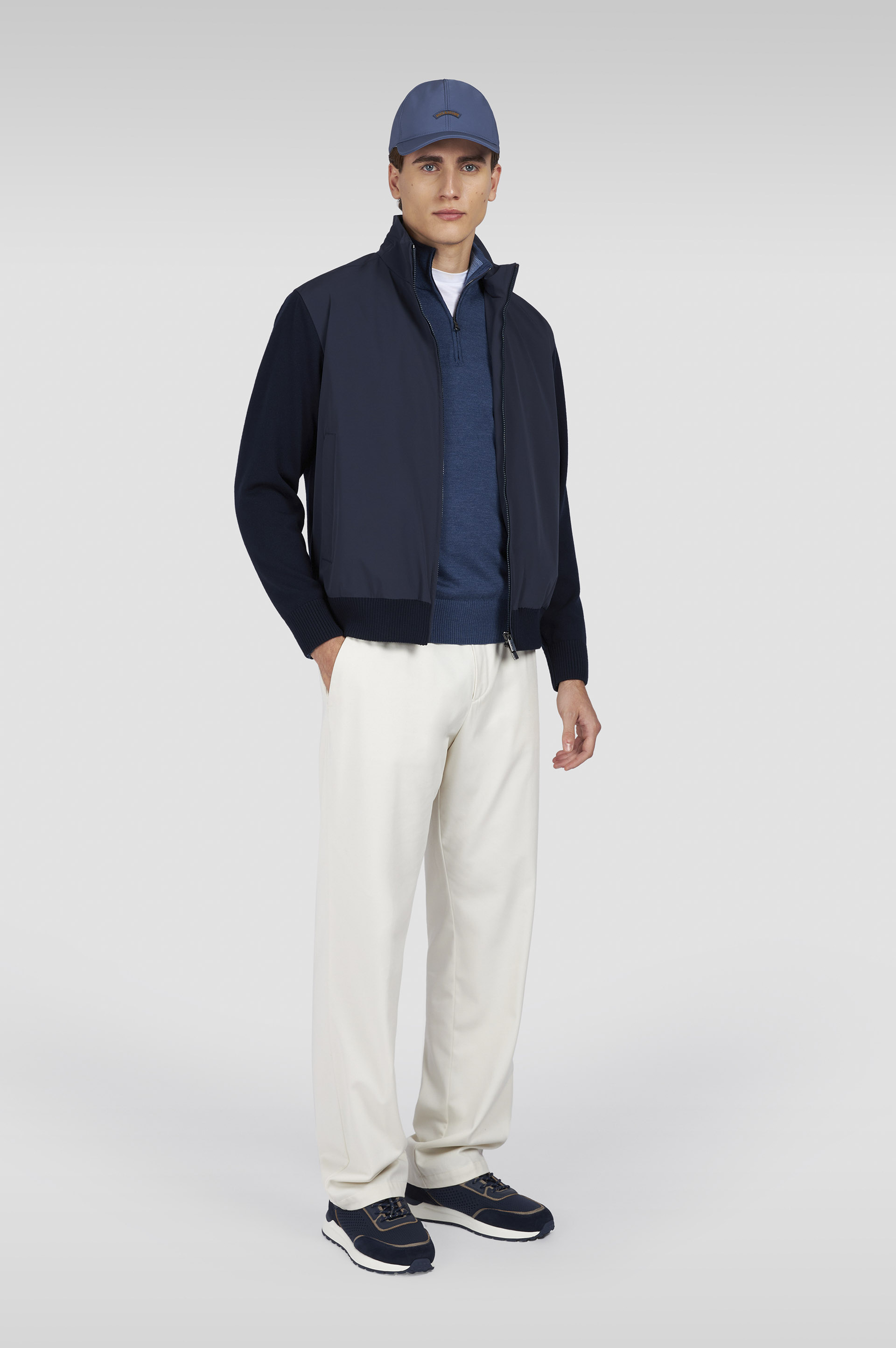 X-Soft羊毛半拉链毛衣 image number 2