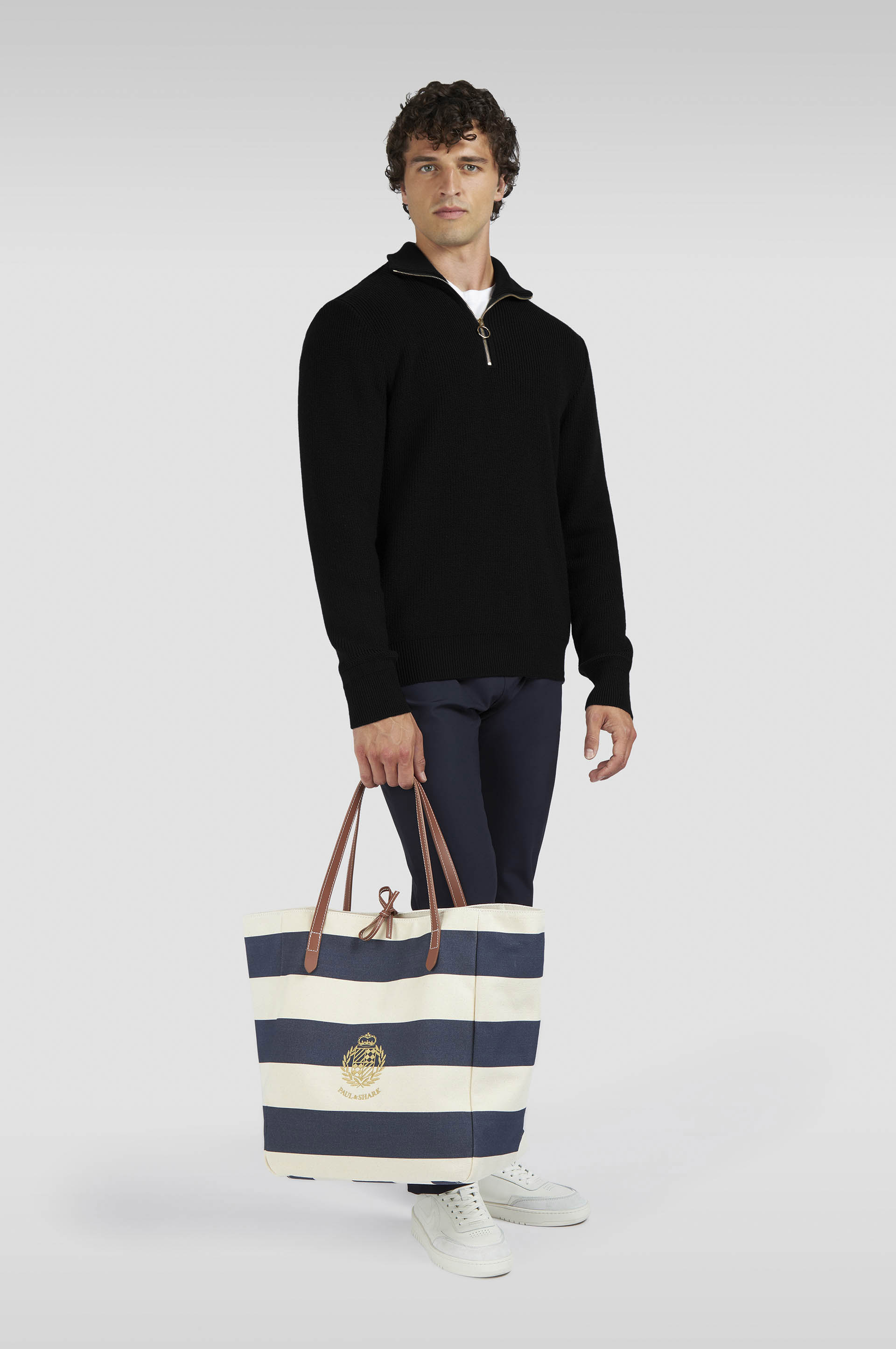 Maglia mezza zip in Tech Wool image number 2 Maglia mezza zip in Tech Wool image number 2