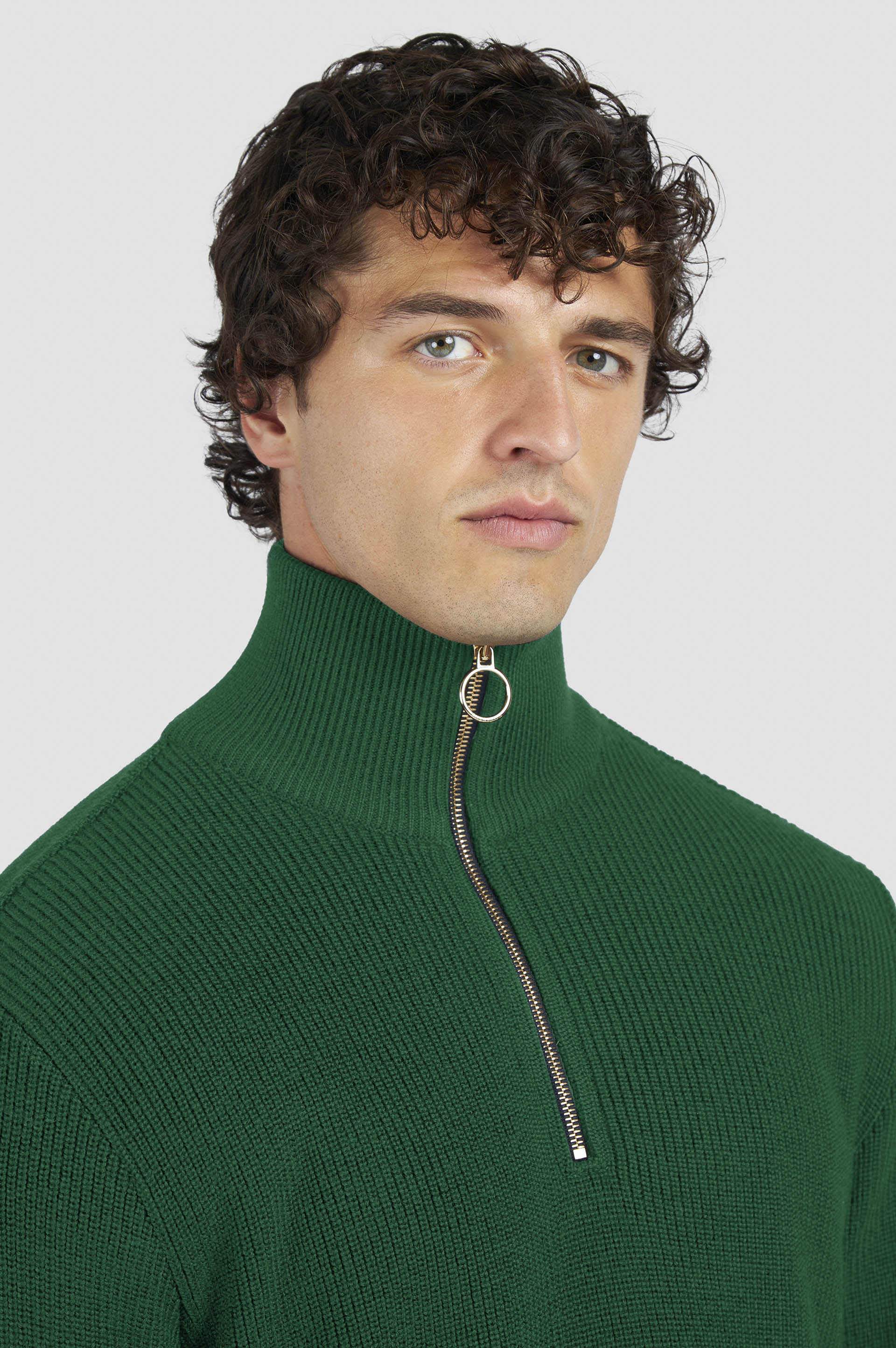 Suéter de media cremallera de lana Tech Wool image number 4