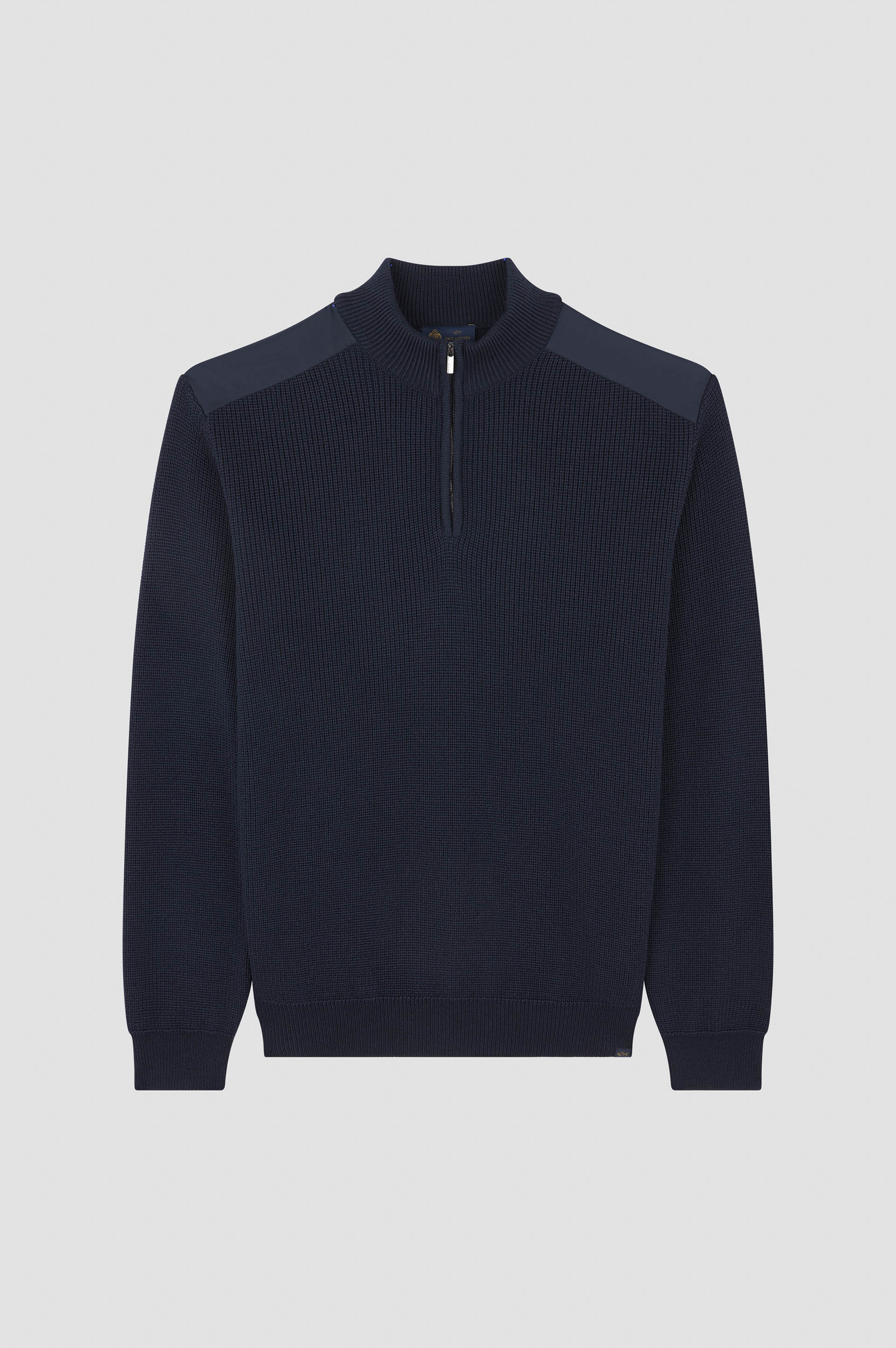 Suéter de media cremallera de lana y seda con detalles de Typhoon® Silk image number 1