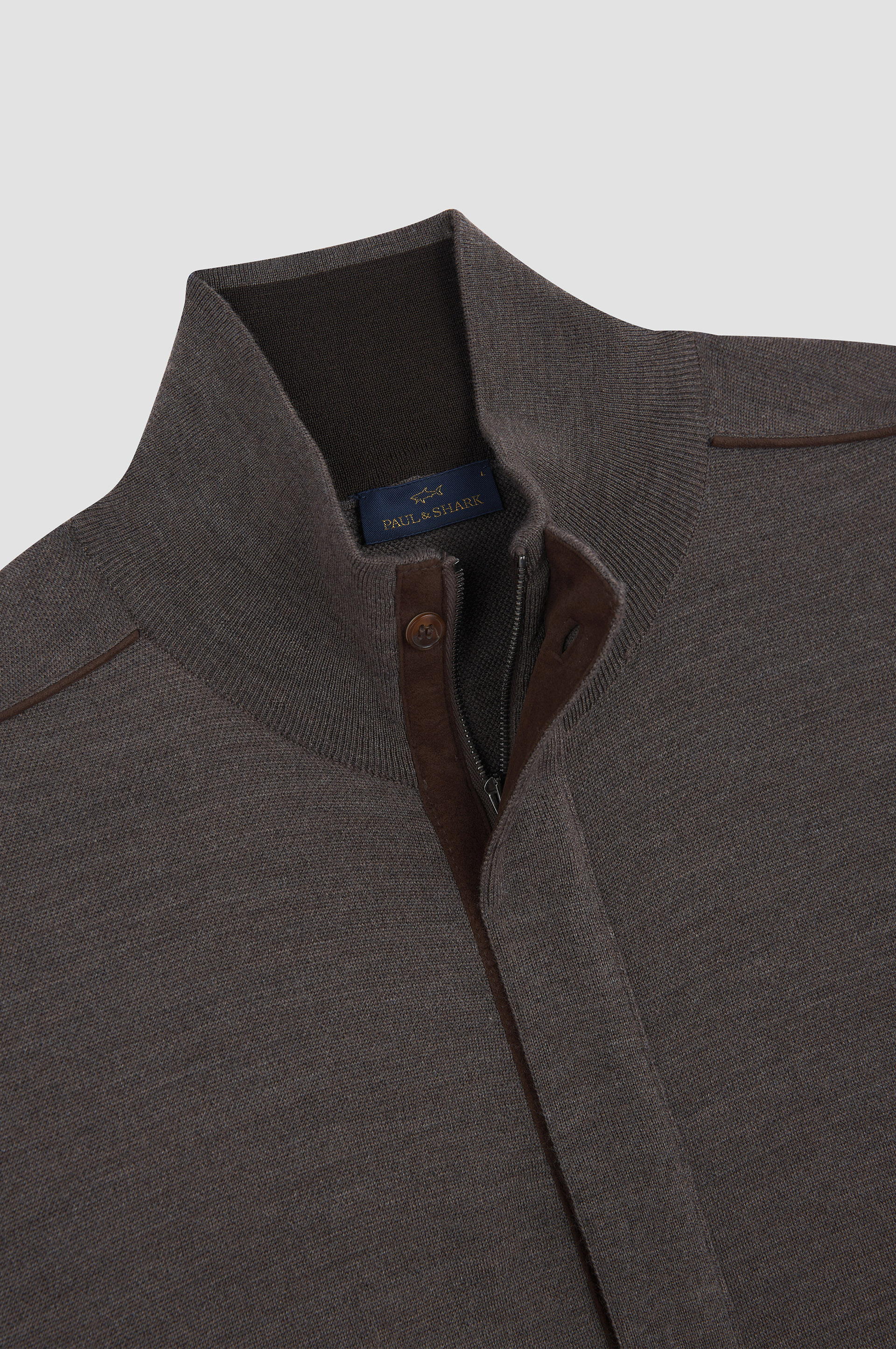 Merino Extrafine wool sweater with zip closure image number 6