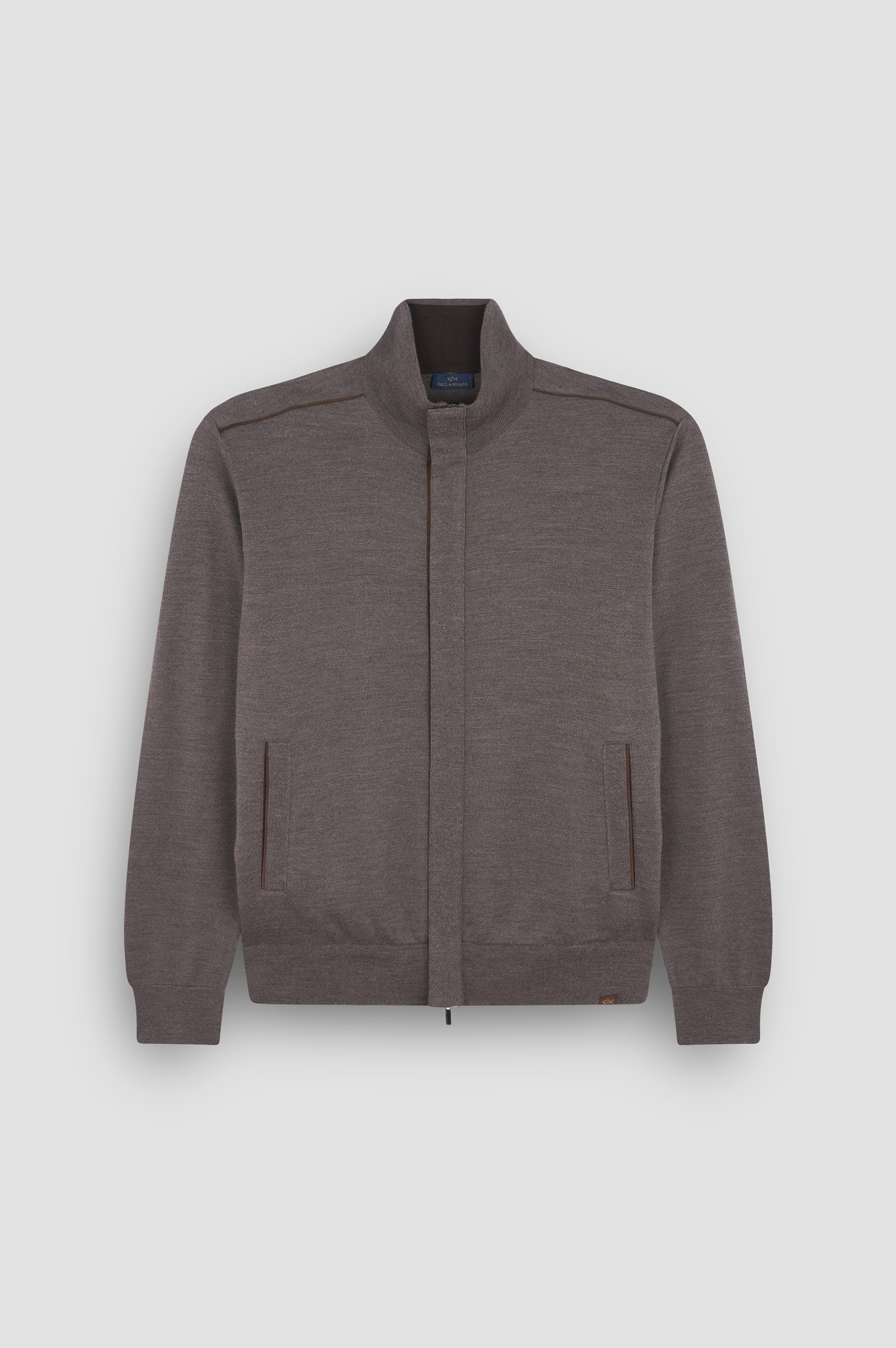 Merino Extrafine wool sweater with zip closure image number 1