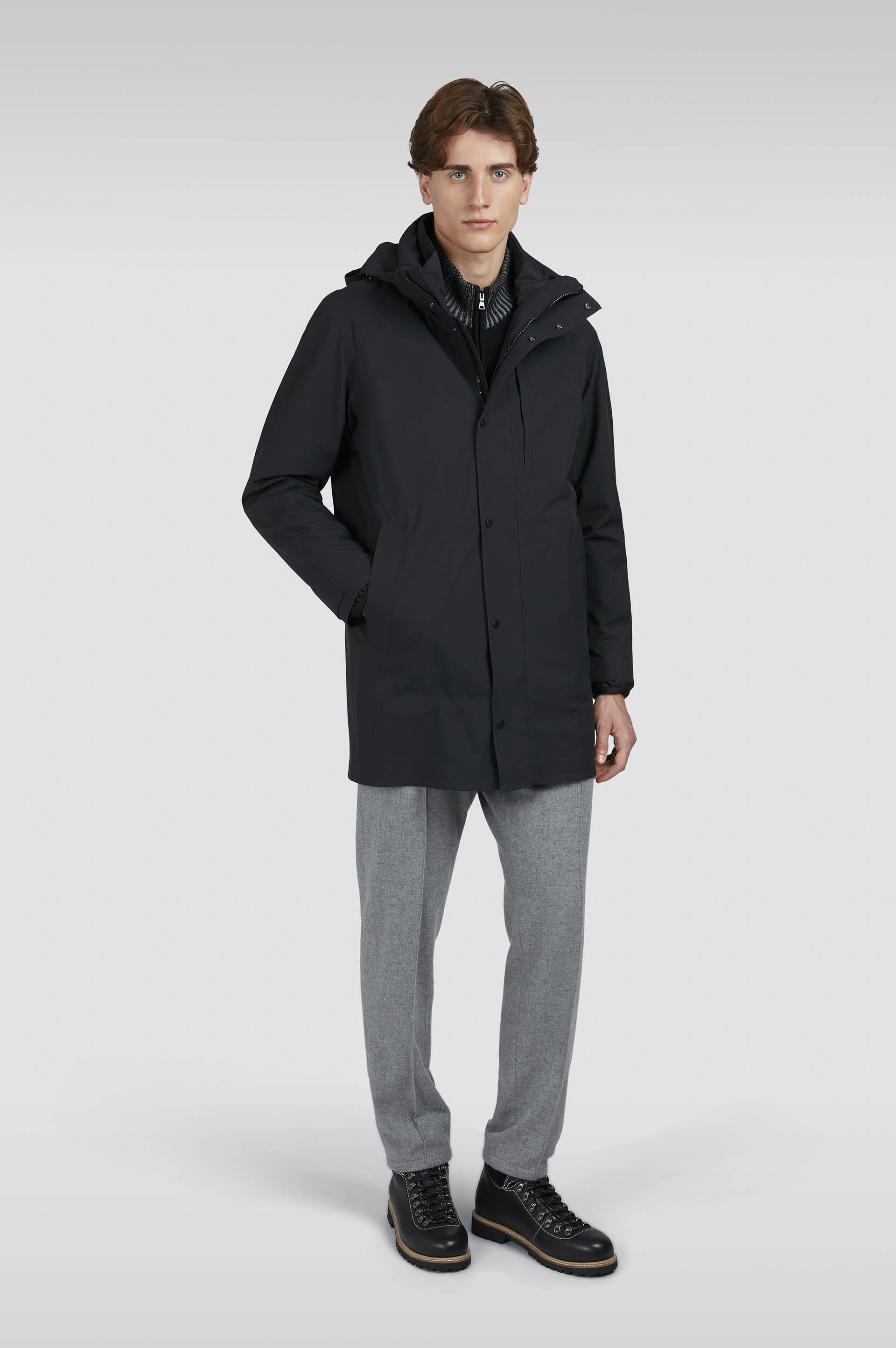 Soft Cool Touch wool sweater with zip closure image number 2 Soft Cool Touch wool sweater with zip closure image number 2