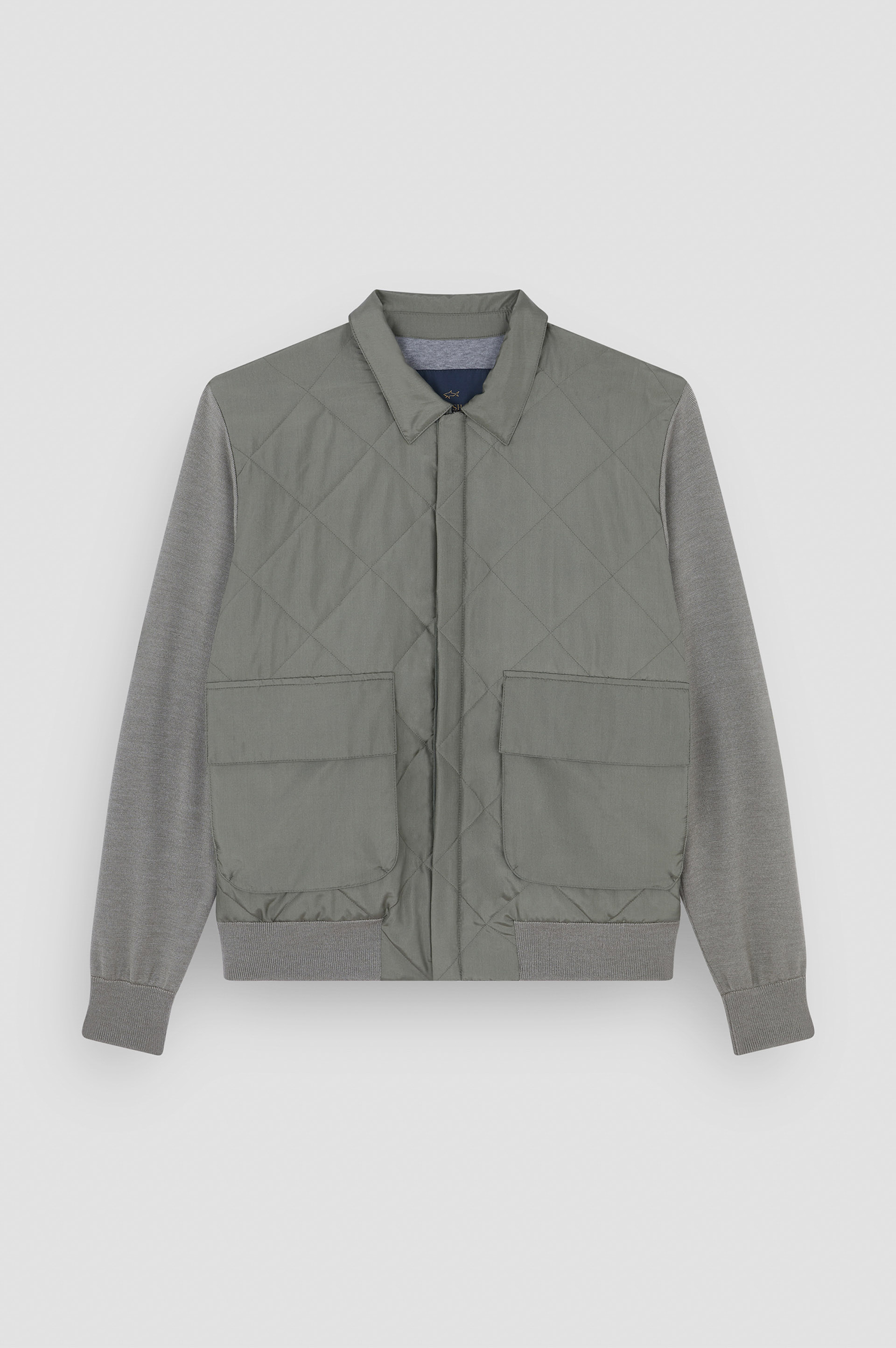 Hybrid zip-up Shaket in Typhoon® Silk, wool and silk image number 1 Hybrid zip-up Shaket in Typhoon® Silk, wool and silk image number 1