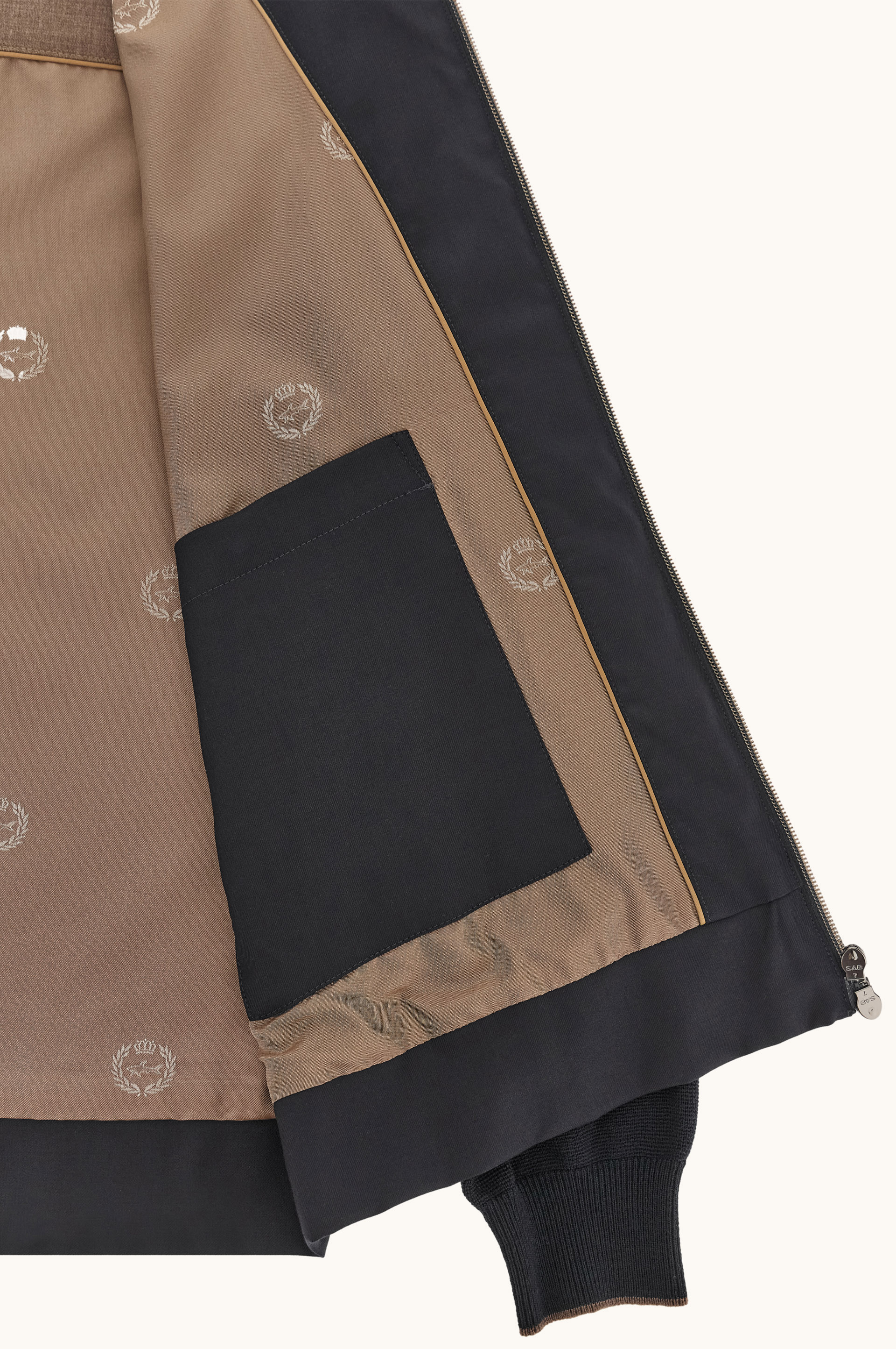 Merino wool hybrid zip-up Cardigan image number 6